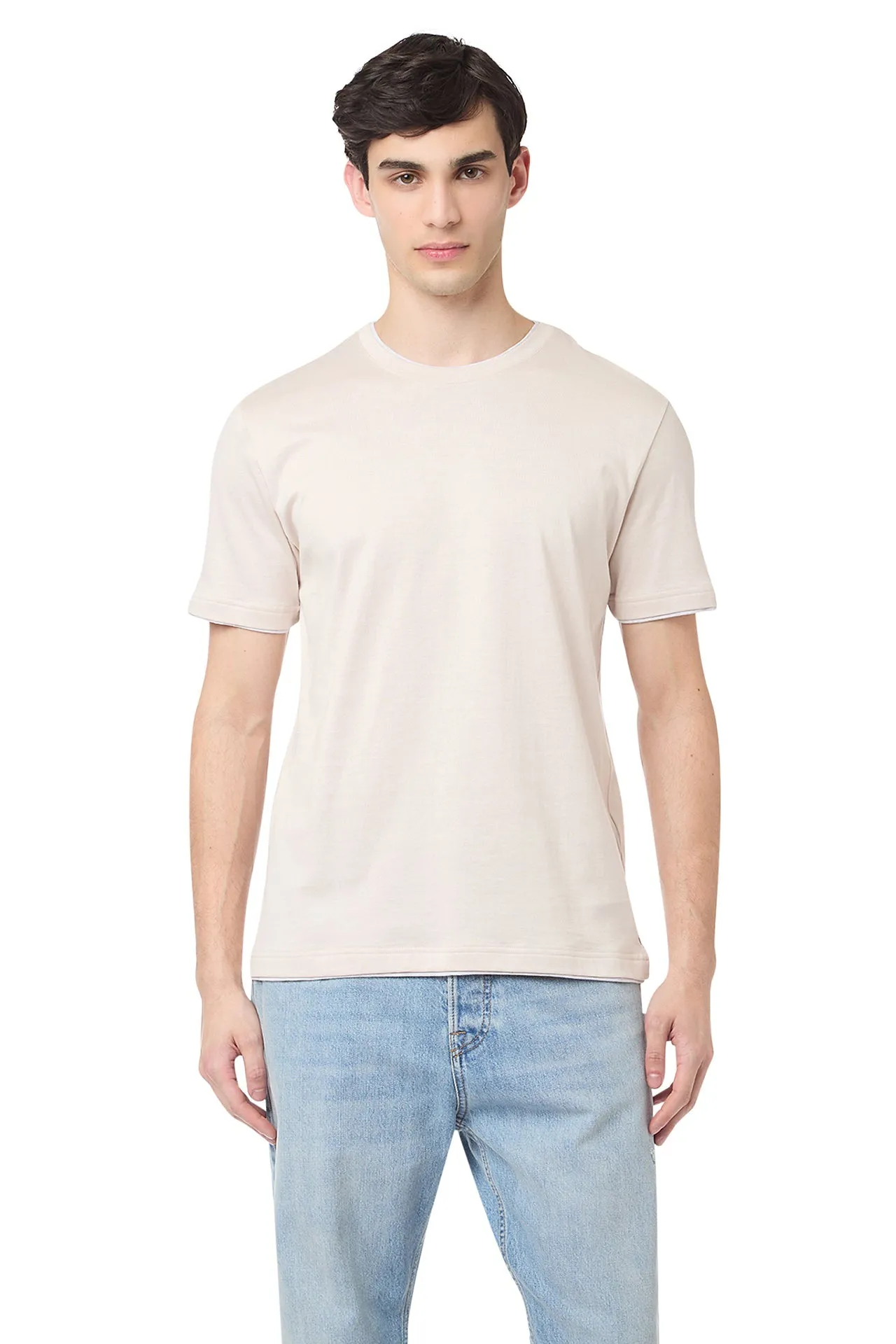 T-SHIRT WITH BORDERS sold by Eleventy