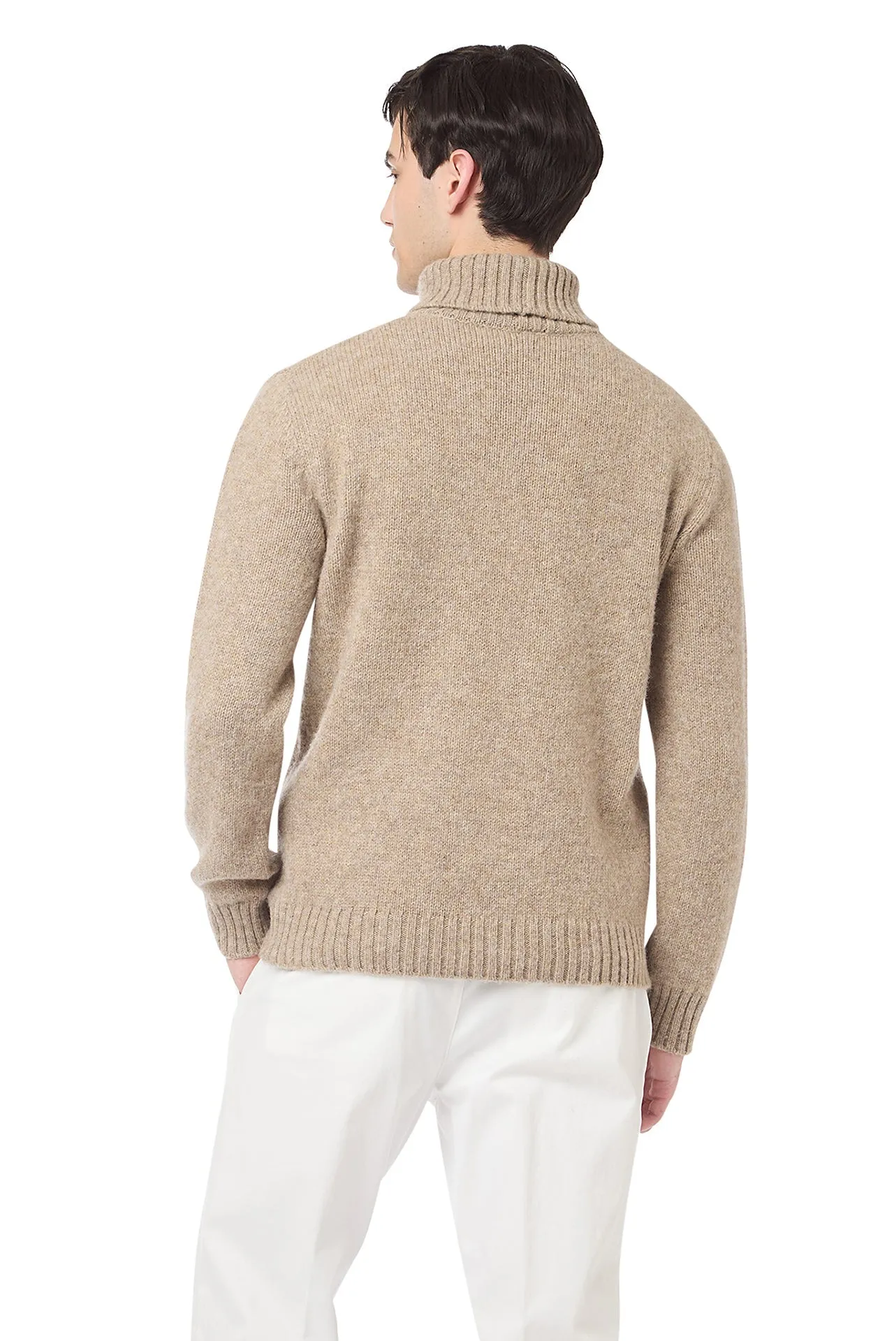 DIAMOND-PATTERNED TURTLENECK SWEATER sold by Eleventy product image thumbnail 4