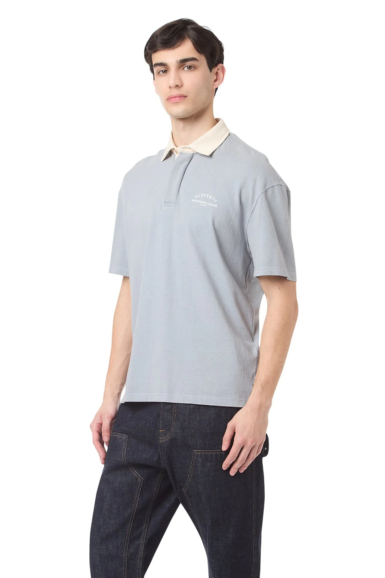 3 BUTTON PRINT POLO sold by Eleventy product image thumbnail 2