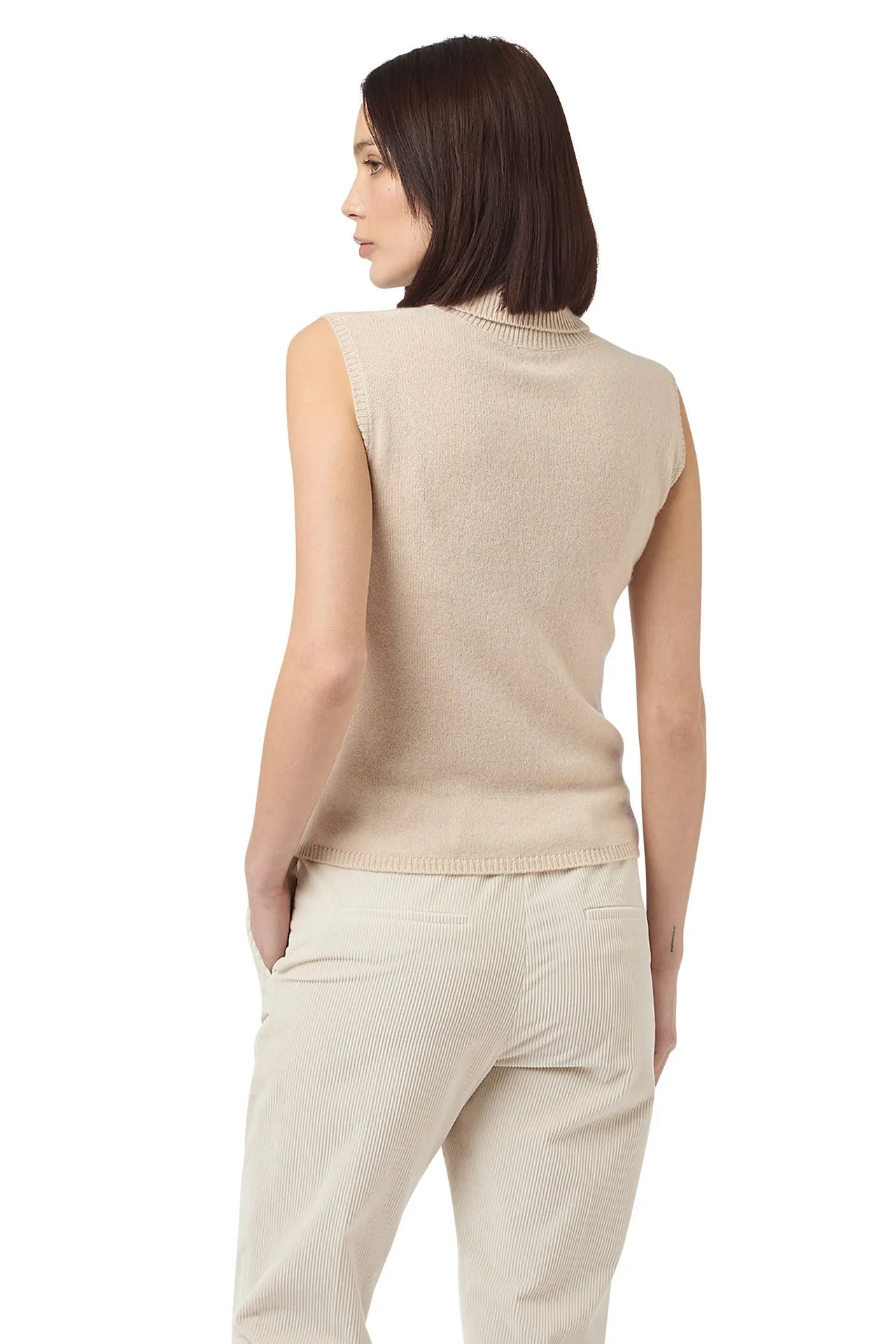 SLEEVELESS GAUZE SWEATER sold by Eleventy product image thumbnail 4