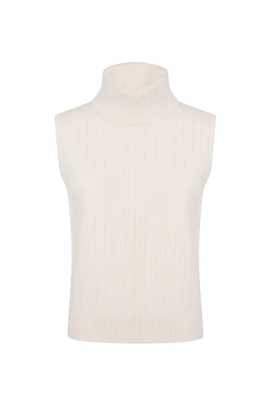 RIBBED SLEEVELESS SWEATER sold by Eleventy