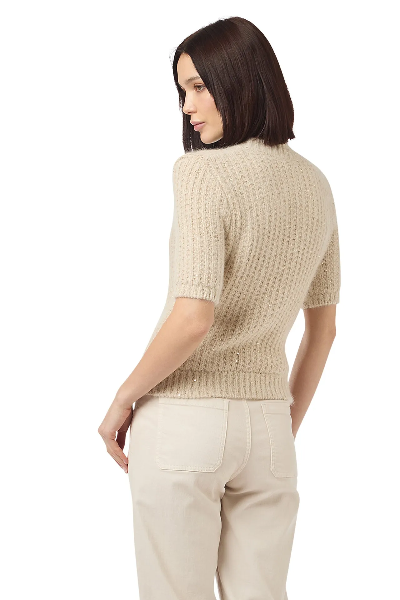 CREW NECK SHORT SLEEVE SWEATER sold by Eleventy product image thumbnail 4