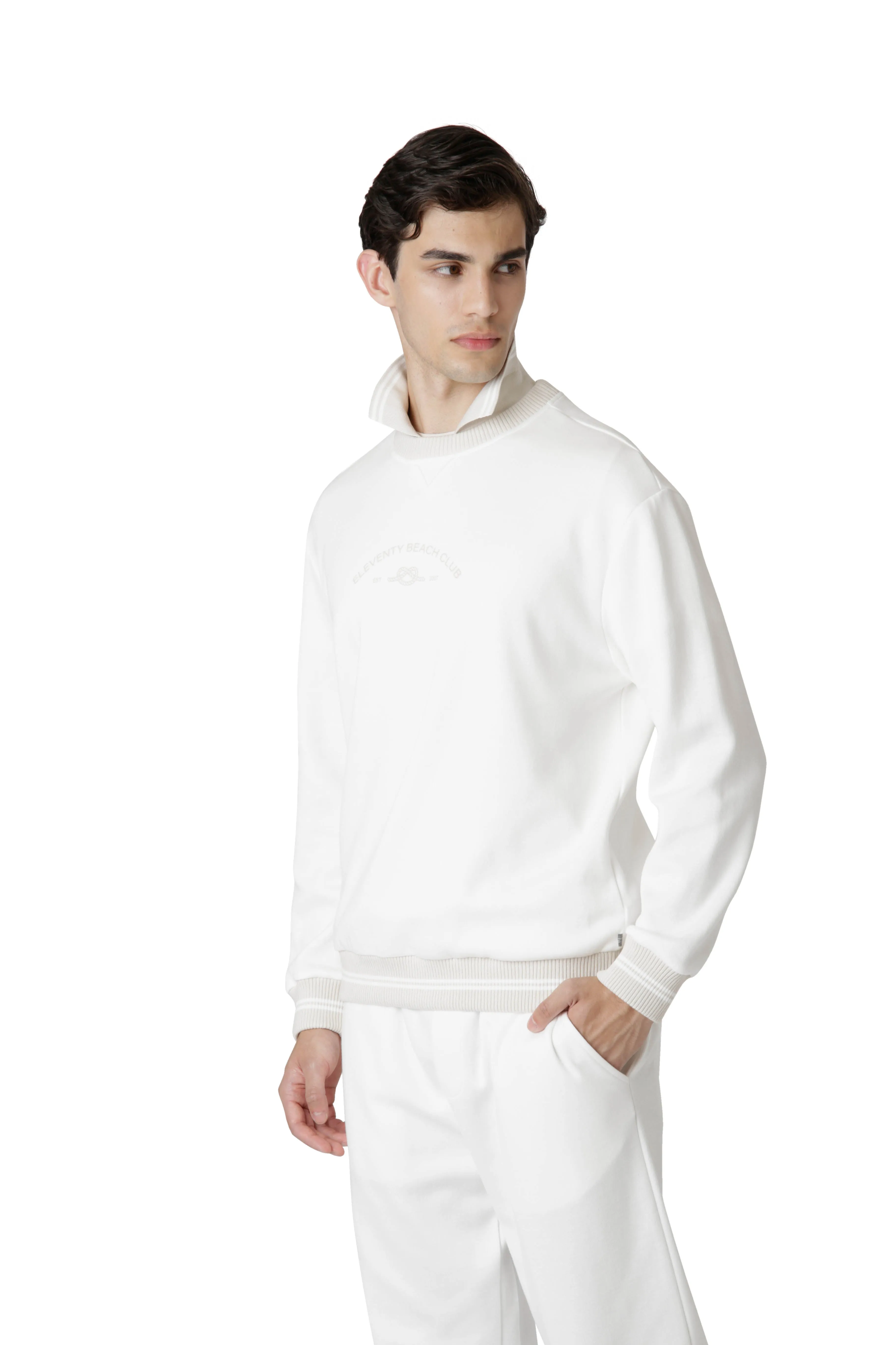 GIZA COTTON SWEATSHIRT sold by Eleventy product image thumbnail 3