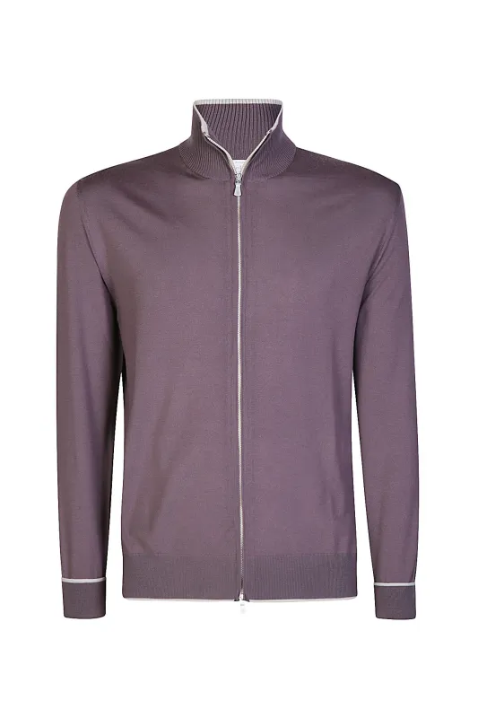 MAGLIA FULL ZIP LANA 14 MICRON made by Eleventy