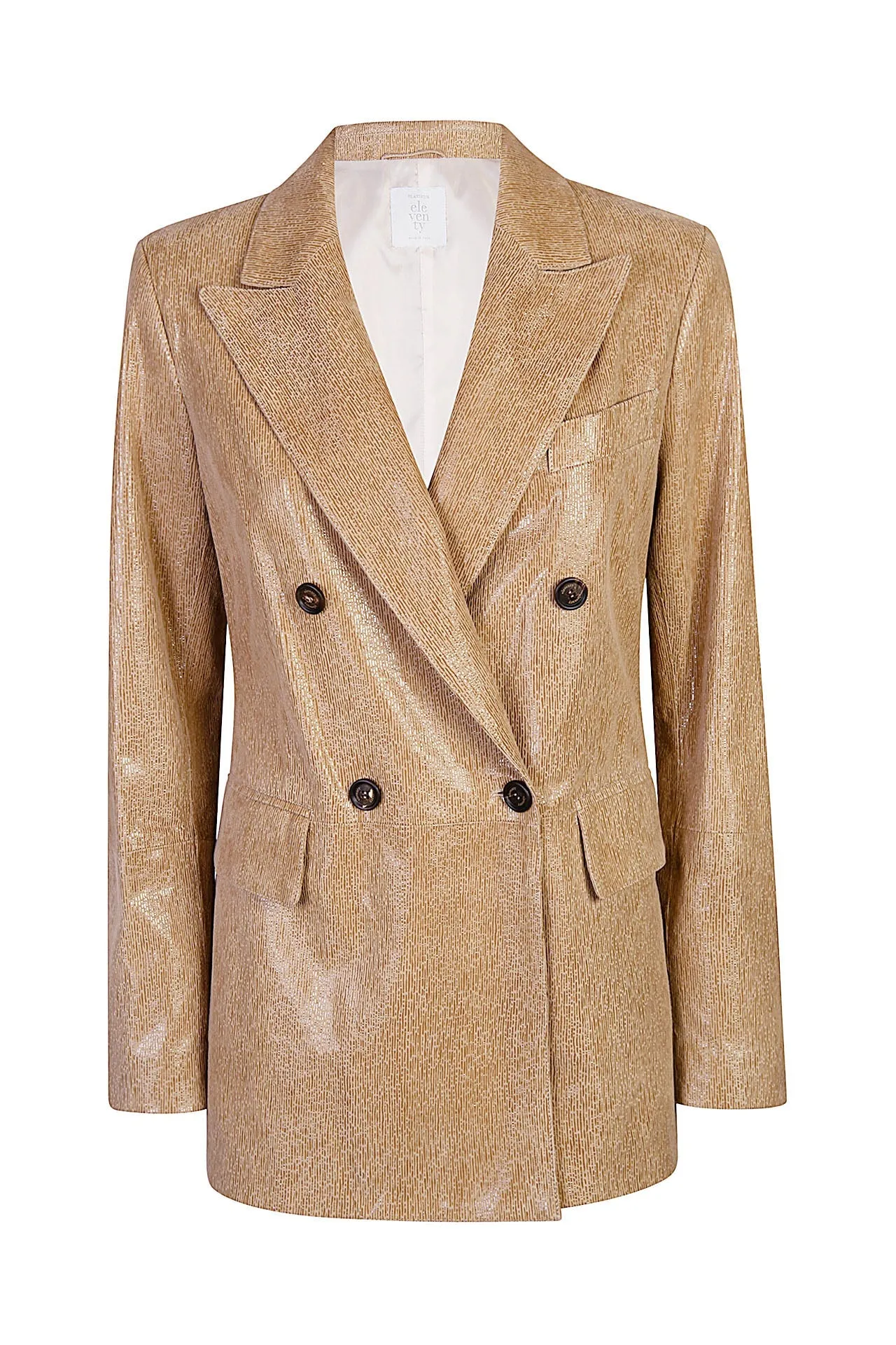 DOUBLE-BREASTED LEATHER JACKET sold by Eleventy