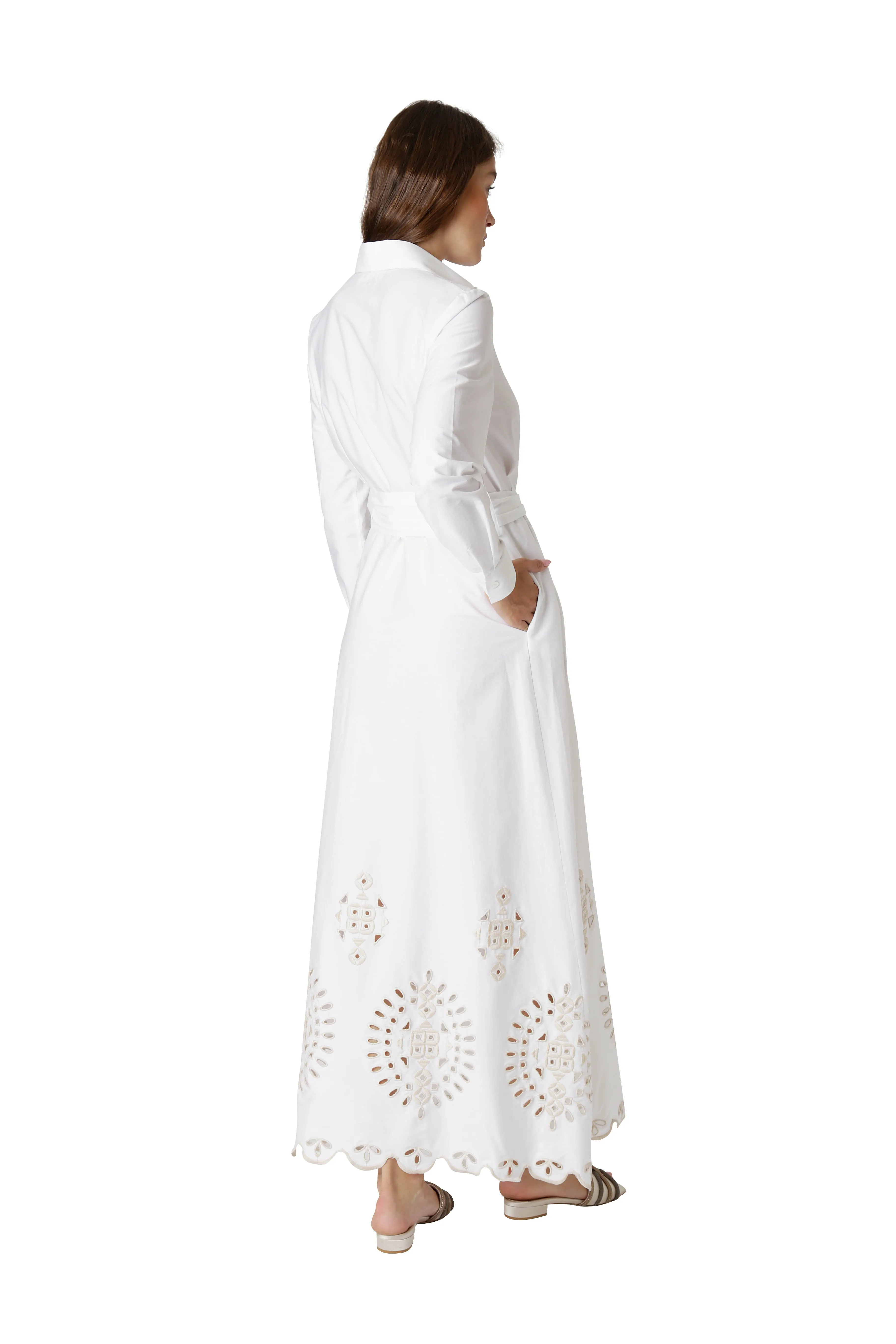 LONG EMBROIDERED DRESS sold by Eleventy product image thumbnail 3