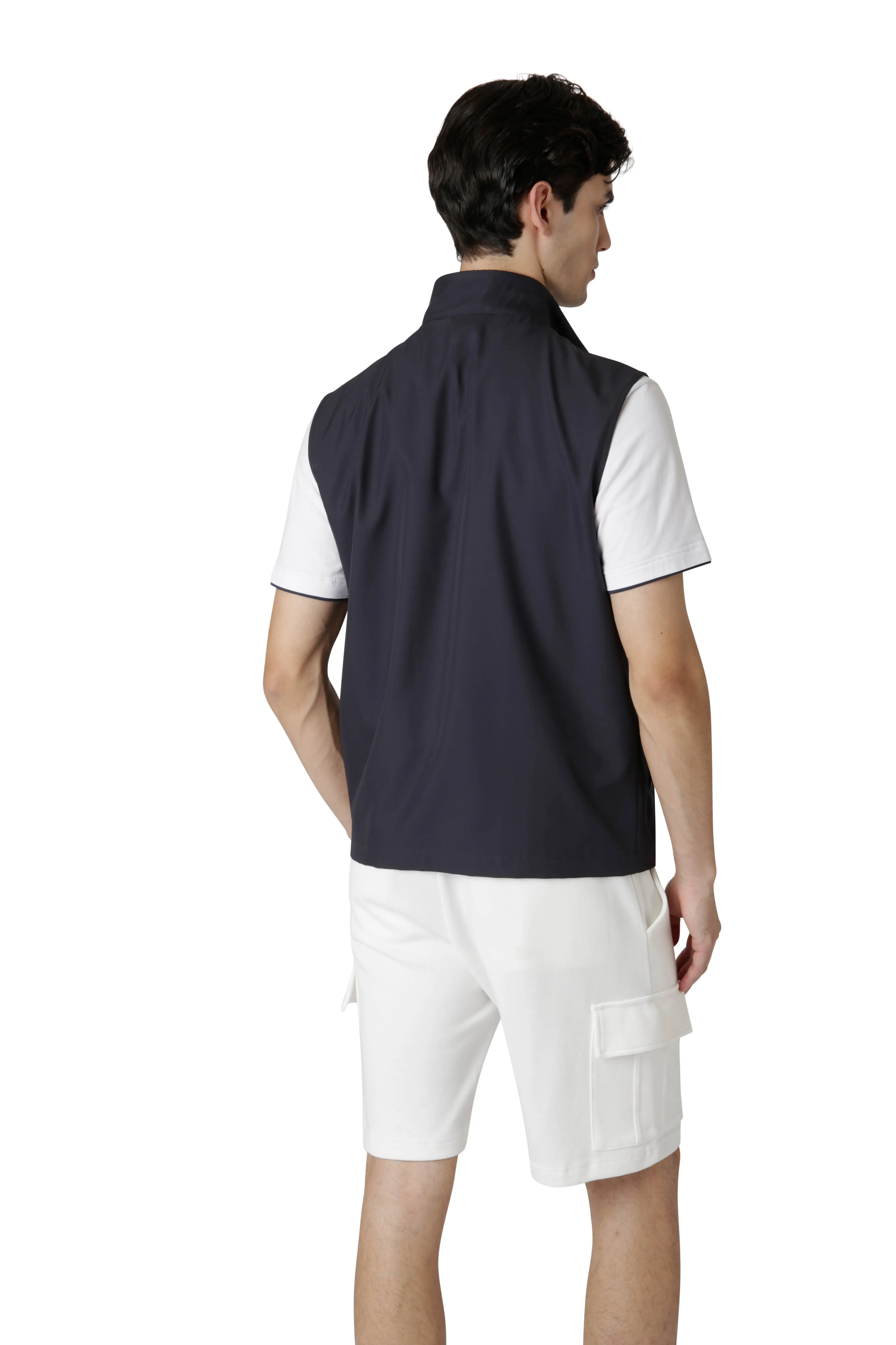 FULL ZIP VEST WITH STANDING NECK sold by Eleventy product image thumbnail 4