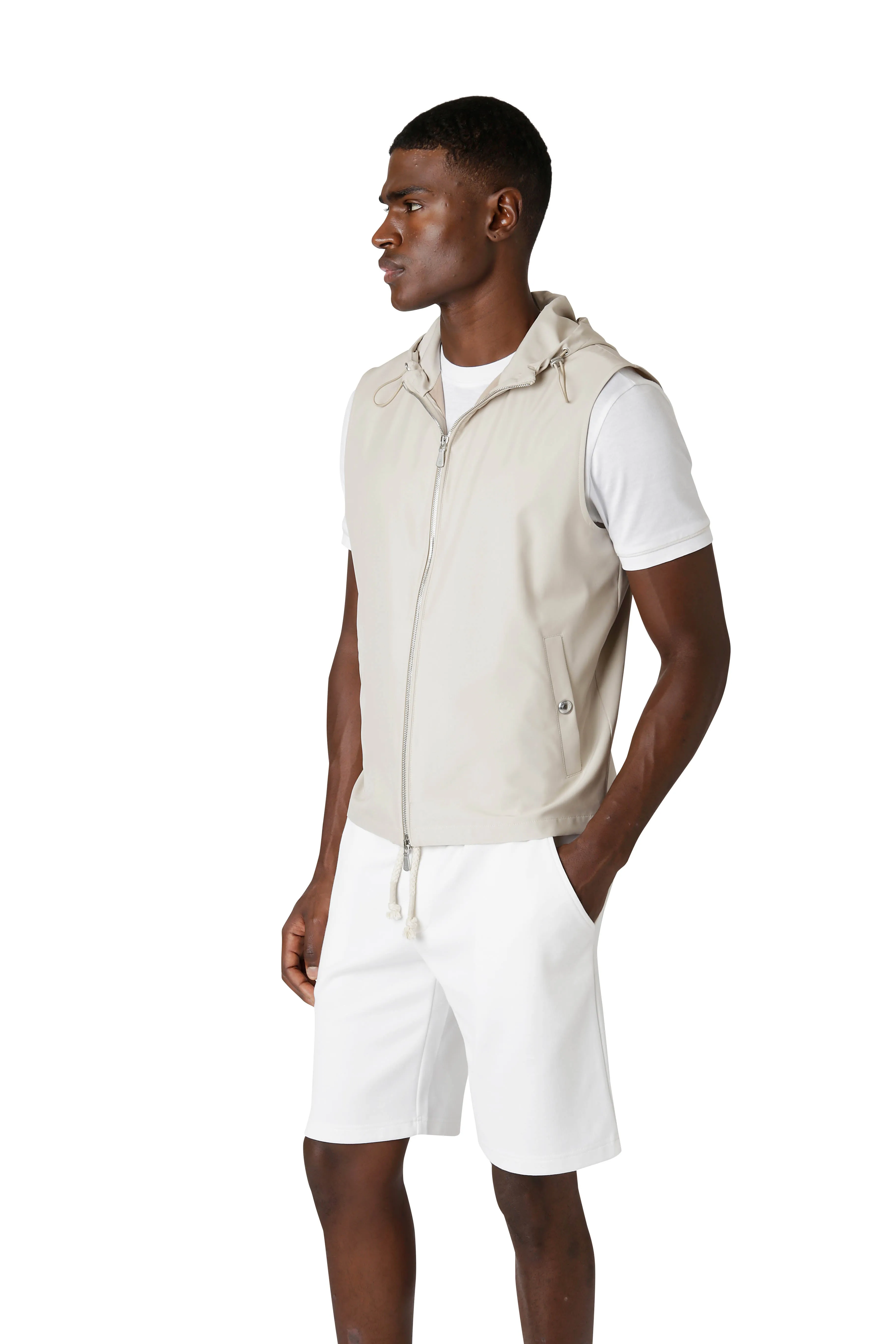 FULL ZIP HOODED VEST sold by Eleventy product image thumbnail 3