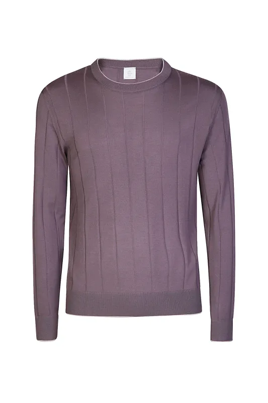 CREW NECK SWEATER ML TIPPING sold by Eleventy