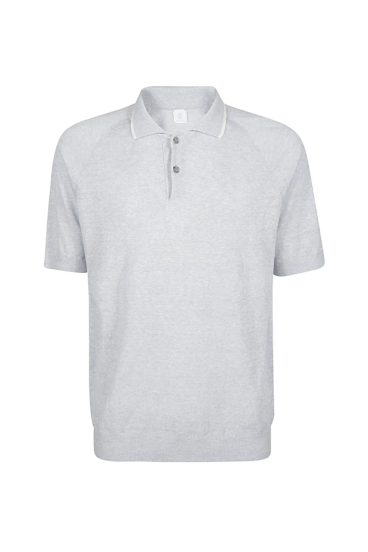 MOULINE' LINEN KNIT POLO SHIRT sold by Eleventy product image thumbnail 2