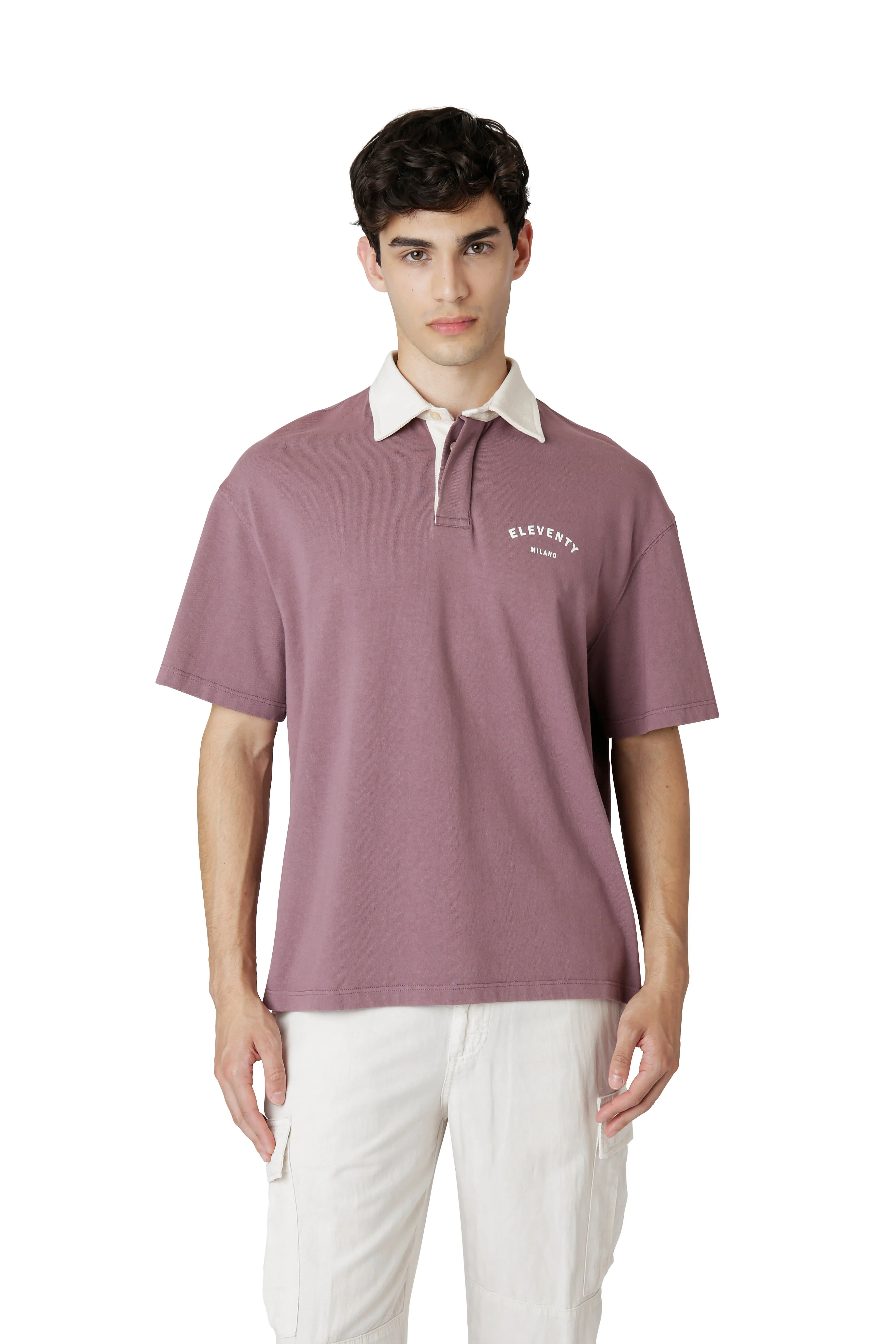 3 MM BT POLO SHIRT WITH ELEVENTY PRINT sold by Eleventy product image thumbnail 3