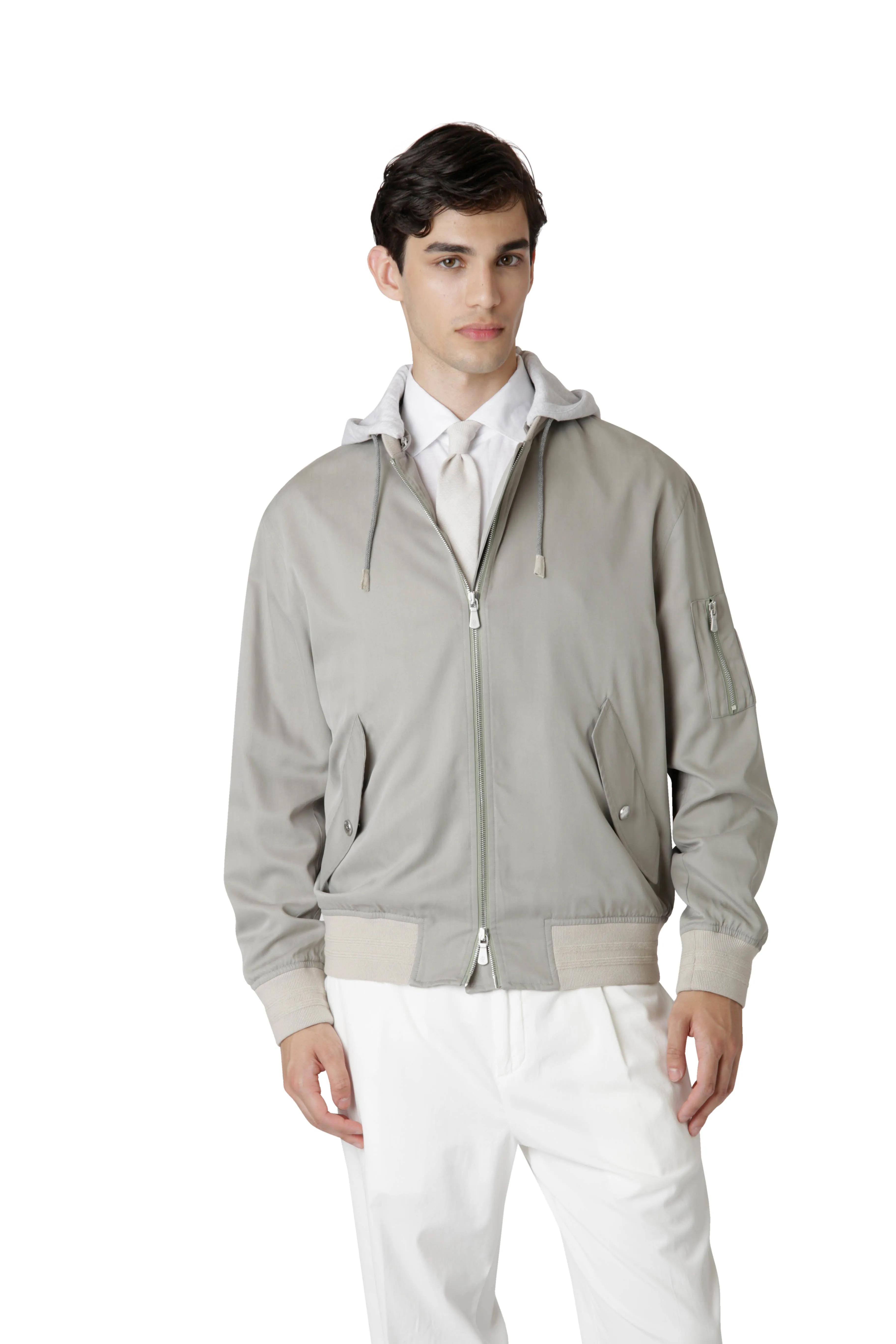 HOODED SWEATSHIRT JACKET sold by Eleventy product image thumbnail 5