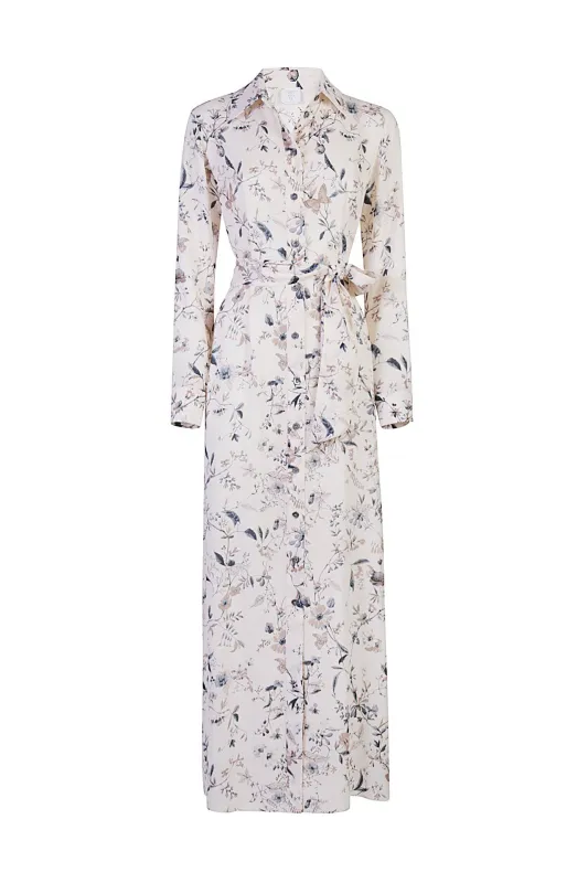 LONG DRESS WITH PRINTED BUTTONS sold by Eleventy