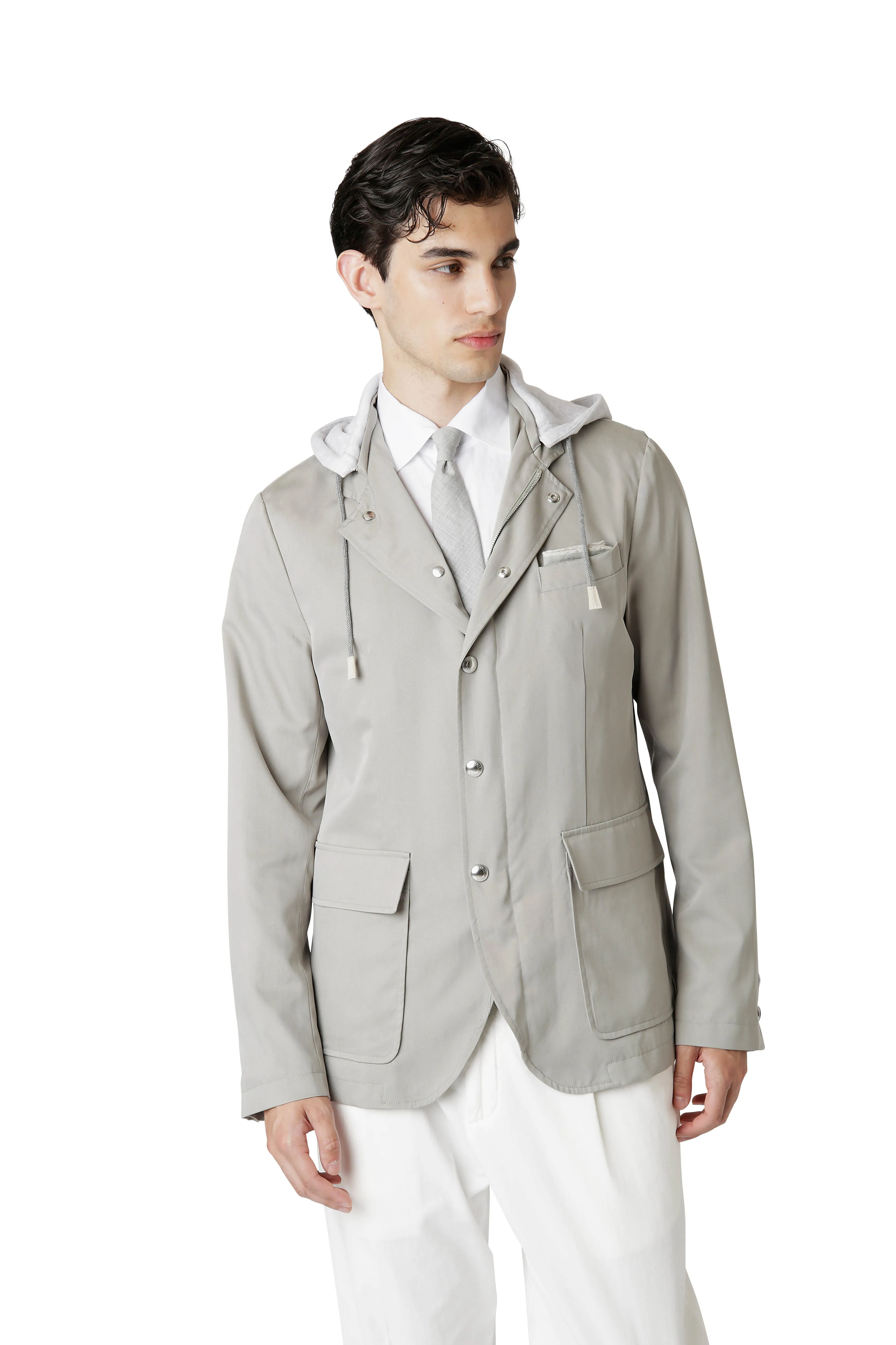 HOODED SWEATSHIRT JACKET sold by Eleventy product image thumbnail 2