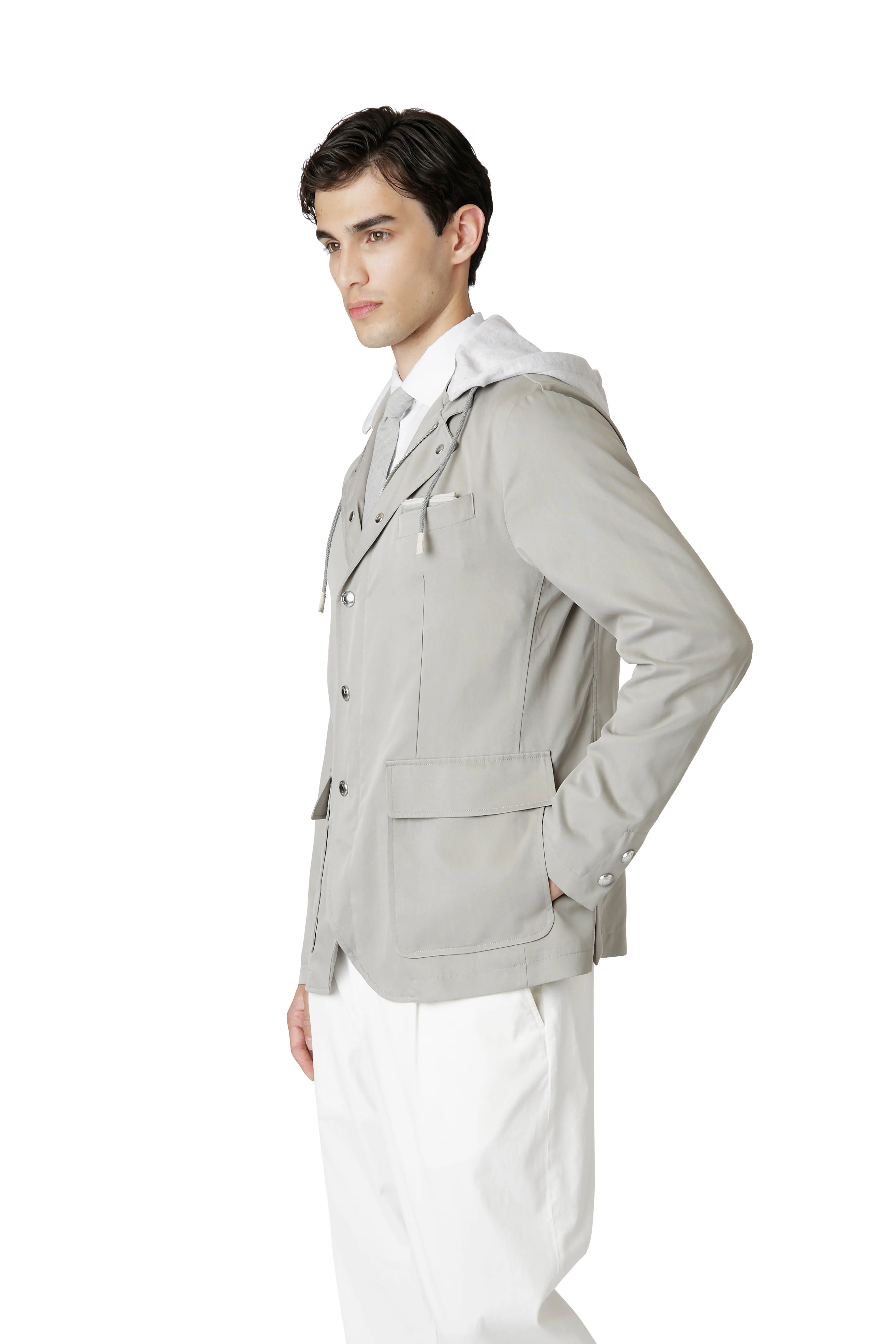 HOODED SWEATSHIRT JACKET sold by Eleventy product image thumbnail 3