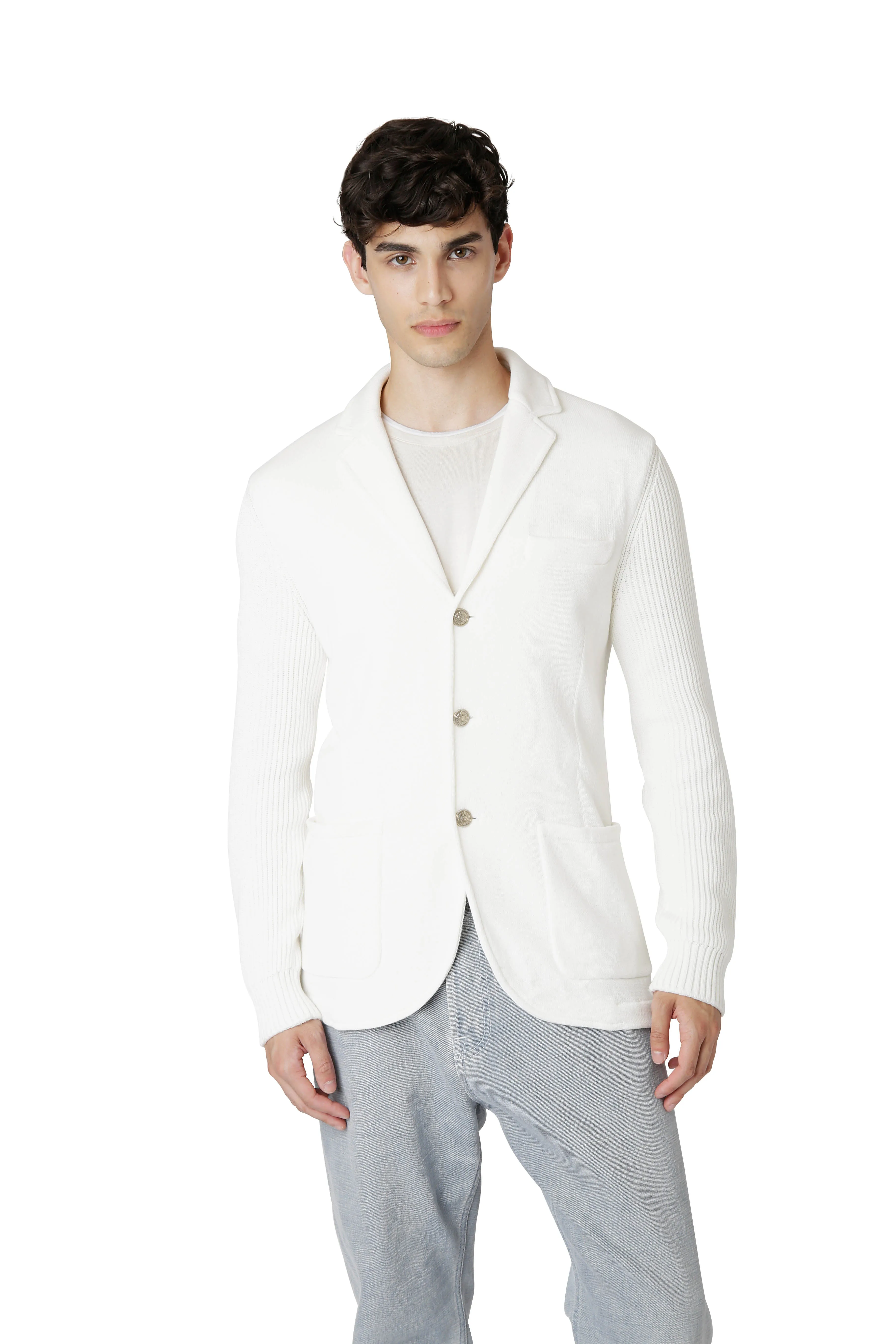 SINGLE-BREASTED KNITTED JACKET sold by Eleventy product image thumbnail 2