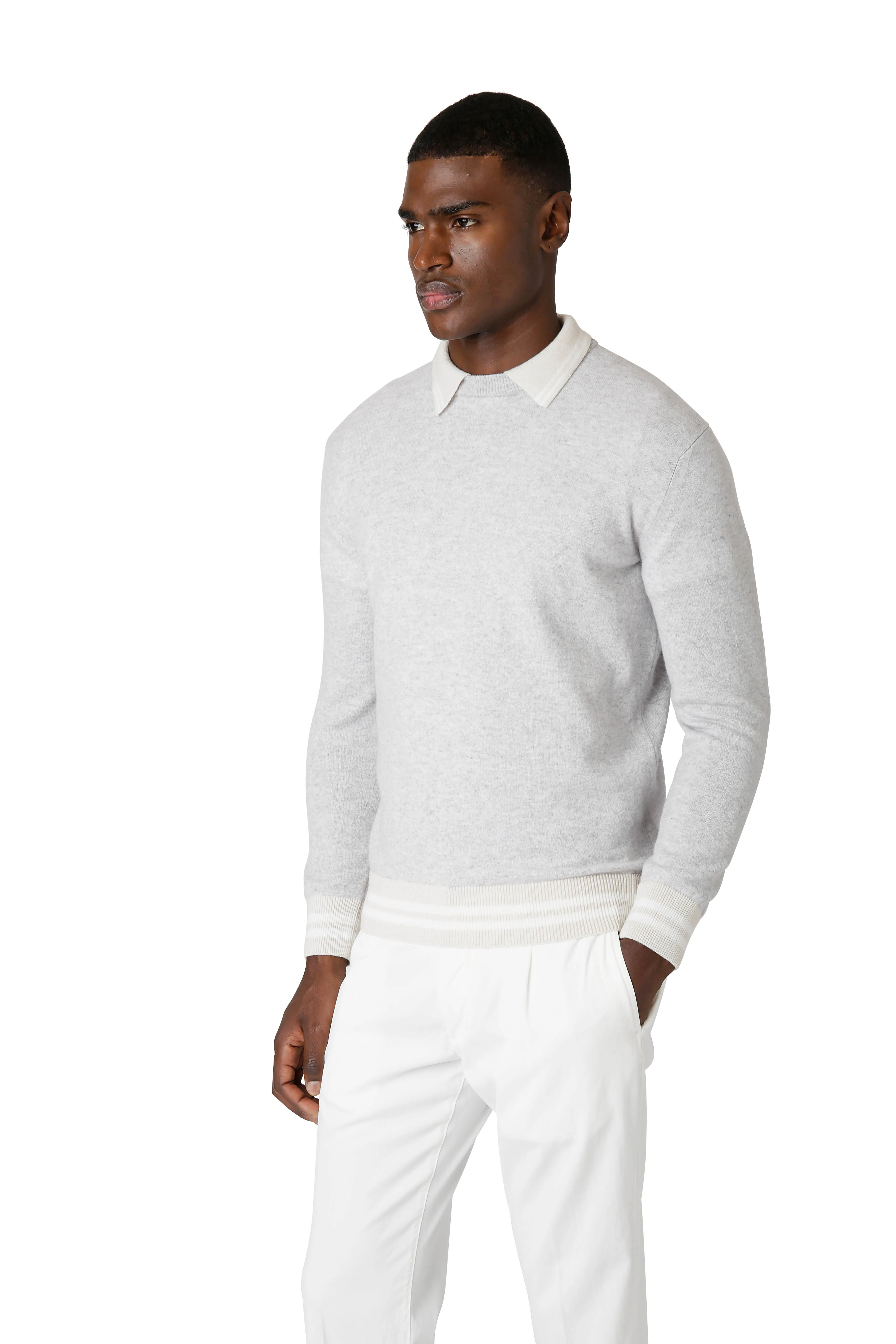 CREWNECK SWEATER POLO COLLAR sold by Eleventy product image thumbnail 3