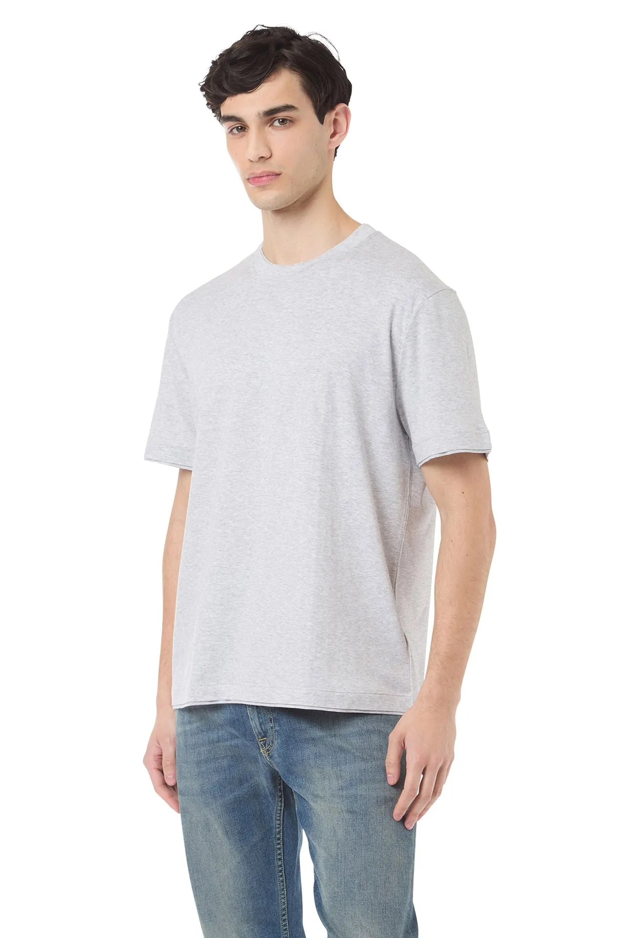 CREWNECK T-SHIRT WITH PIPING sold by Eleventy product image thumbnail 3