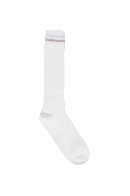 CONTRASTING DOUBLE STRIPE SOCK sold by Eleventy