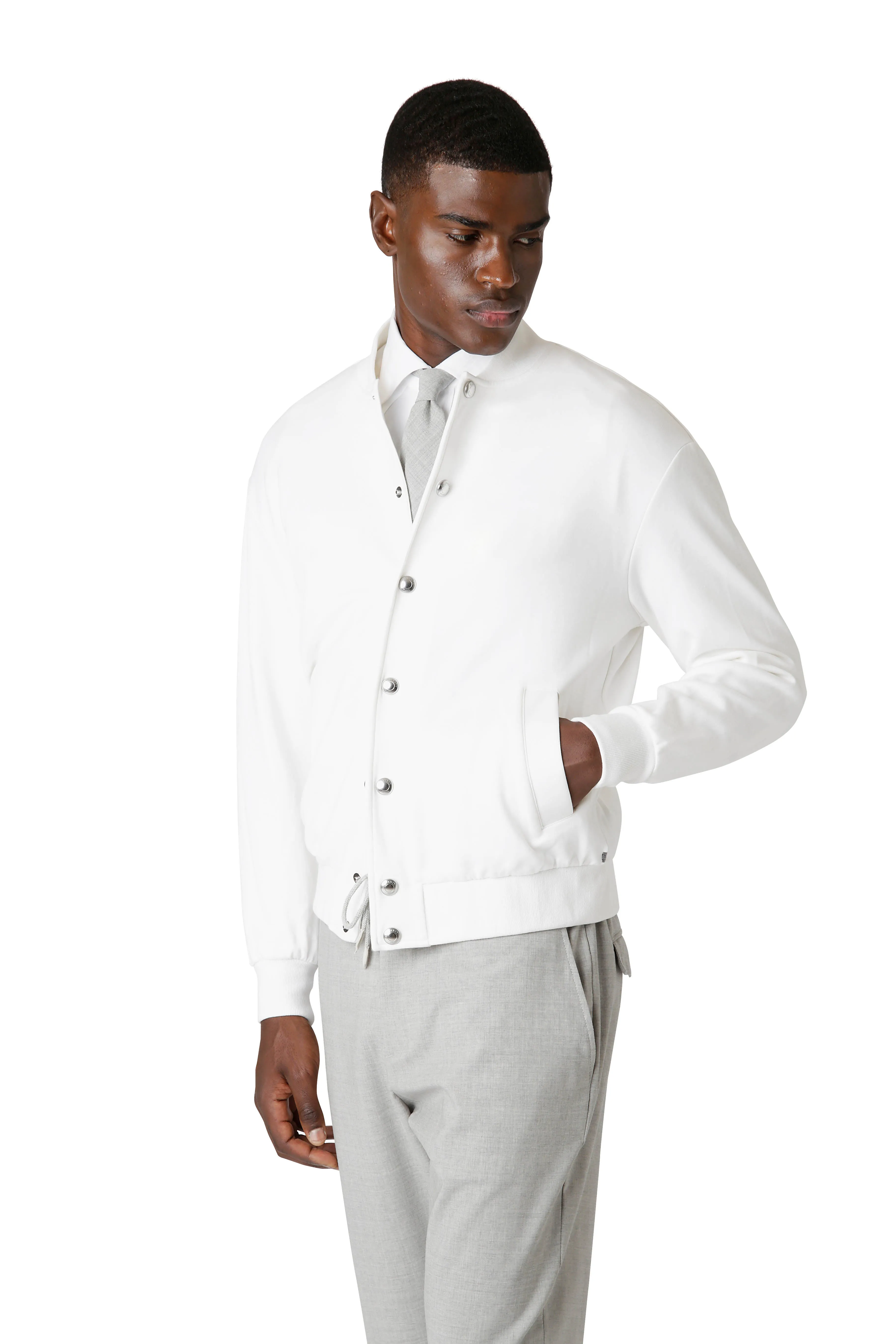 BOMBER JACKET WITH PRESS STUDS sold by Eleventy product image thumbnail 3