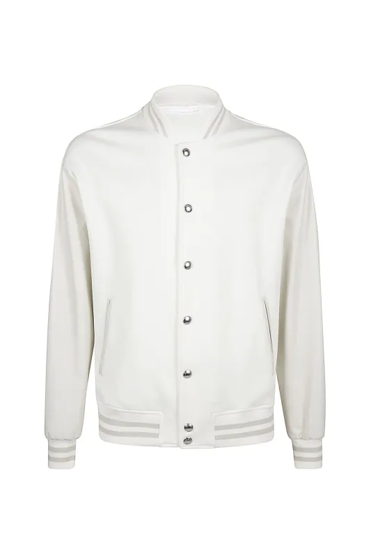 BOMBER JACKET WITH NAPPA SLEEVES sold by Eleventy