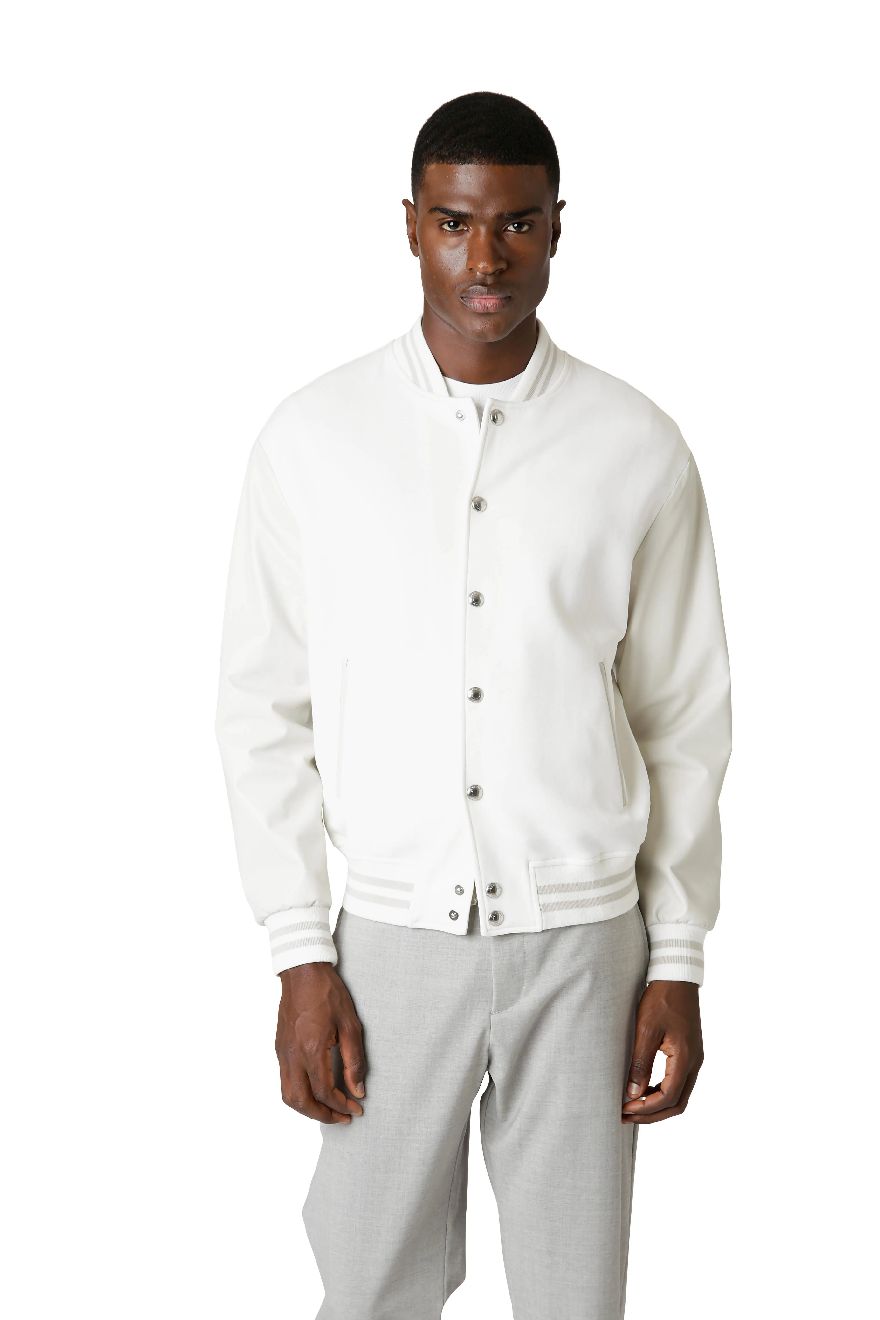 BOMBER JACKET WITH NAPPA SLEEVES sold by Eleventy product image thumbnail 2