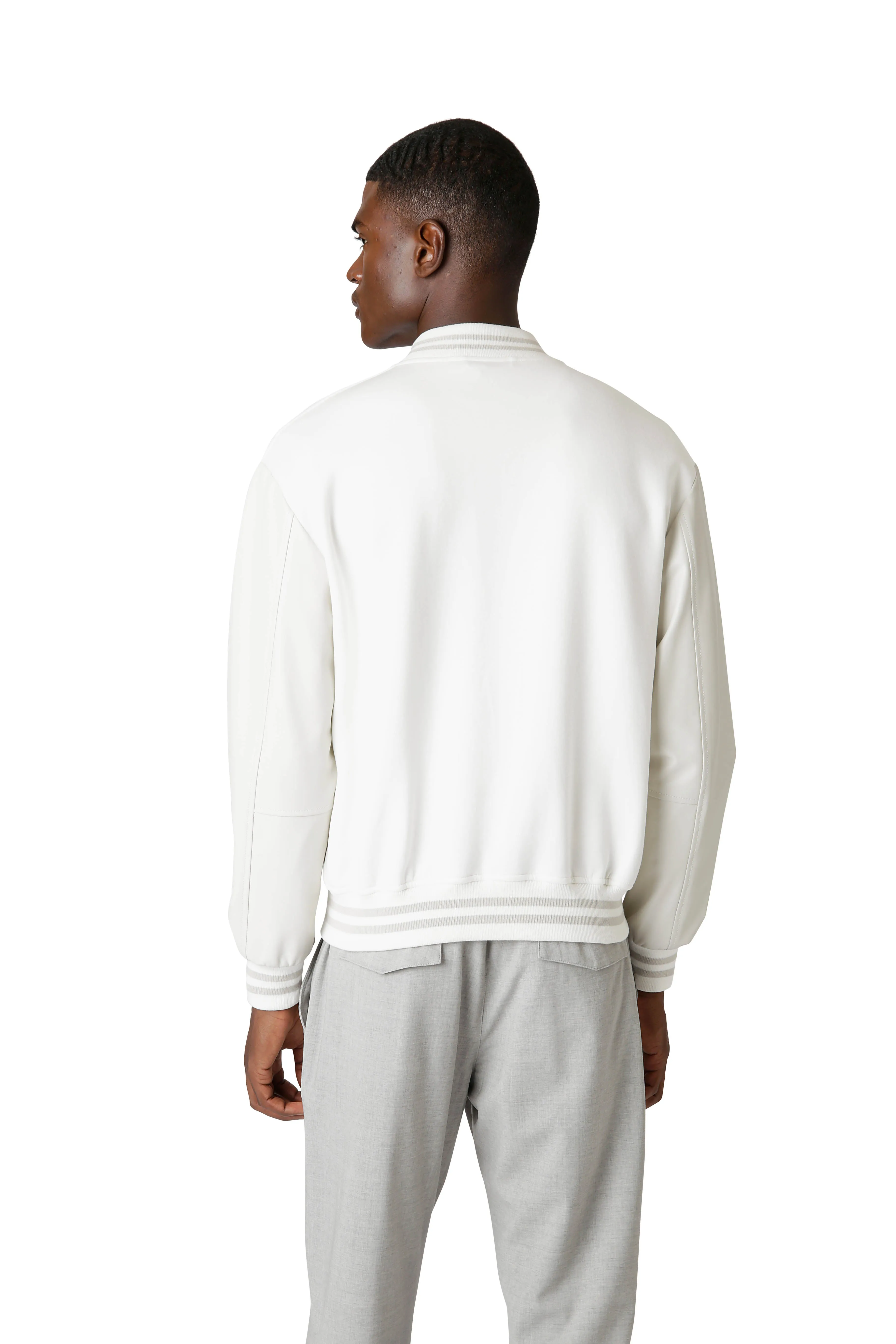 BOMBER JACKET WITH NAPPA SLEEVES sold by Eleventy product image thumbnail 3