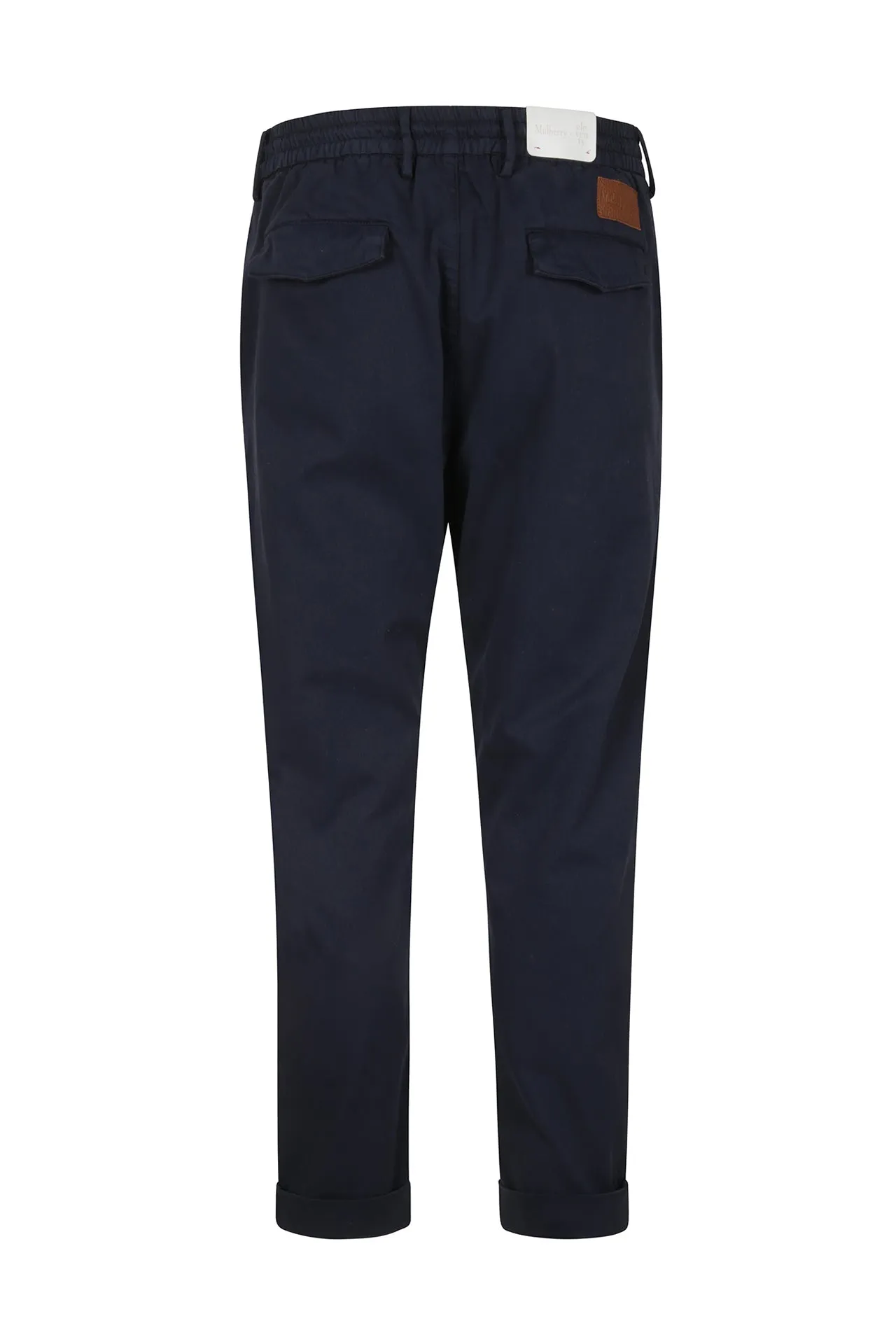 STRETCH COTTON AND LEATHER PANTS sold by Eleventy product image thumbnail 4