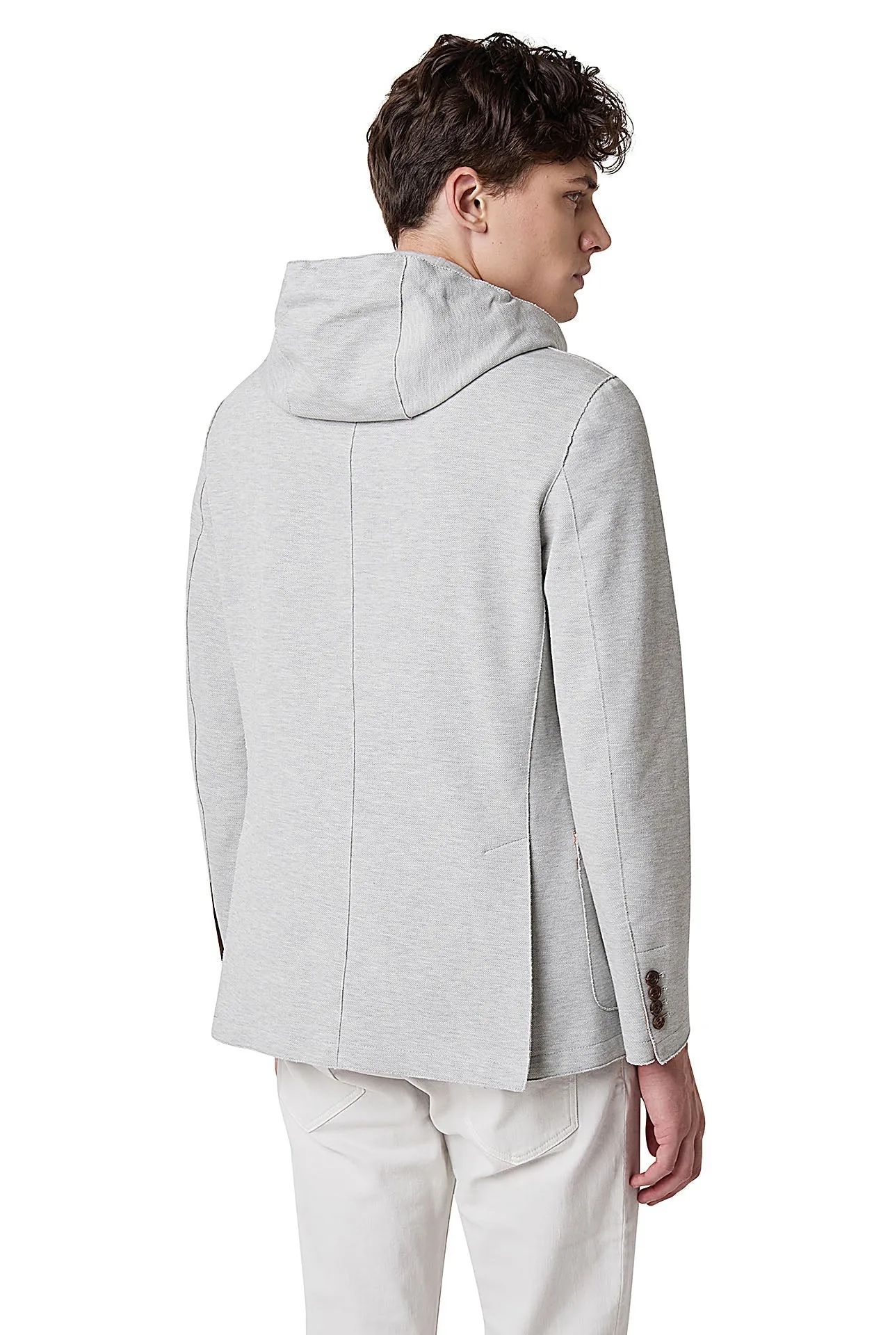 COTTON AND LEATHER BIB JACKET sold by Eleventy product image thumbnail 3