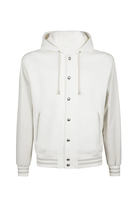 BOMBER JACKET WITH NAPPA SLEEVES sold by Eleventy