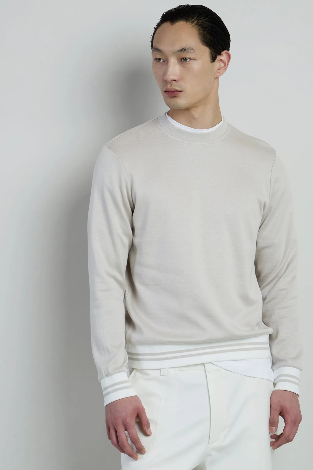 GIZA COTTON CREW NECK SWEATSHIRT sold by Eleventy product image thumbnail 2
