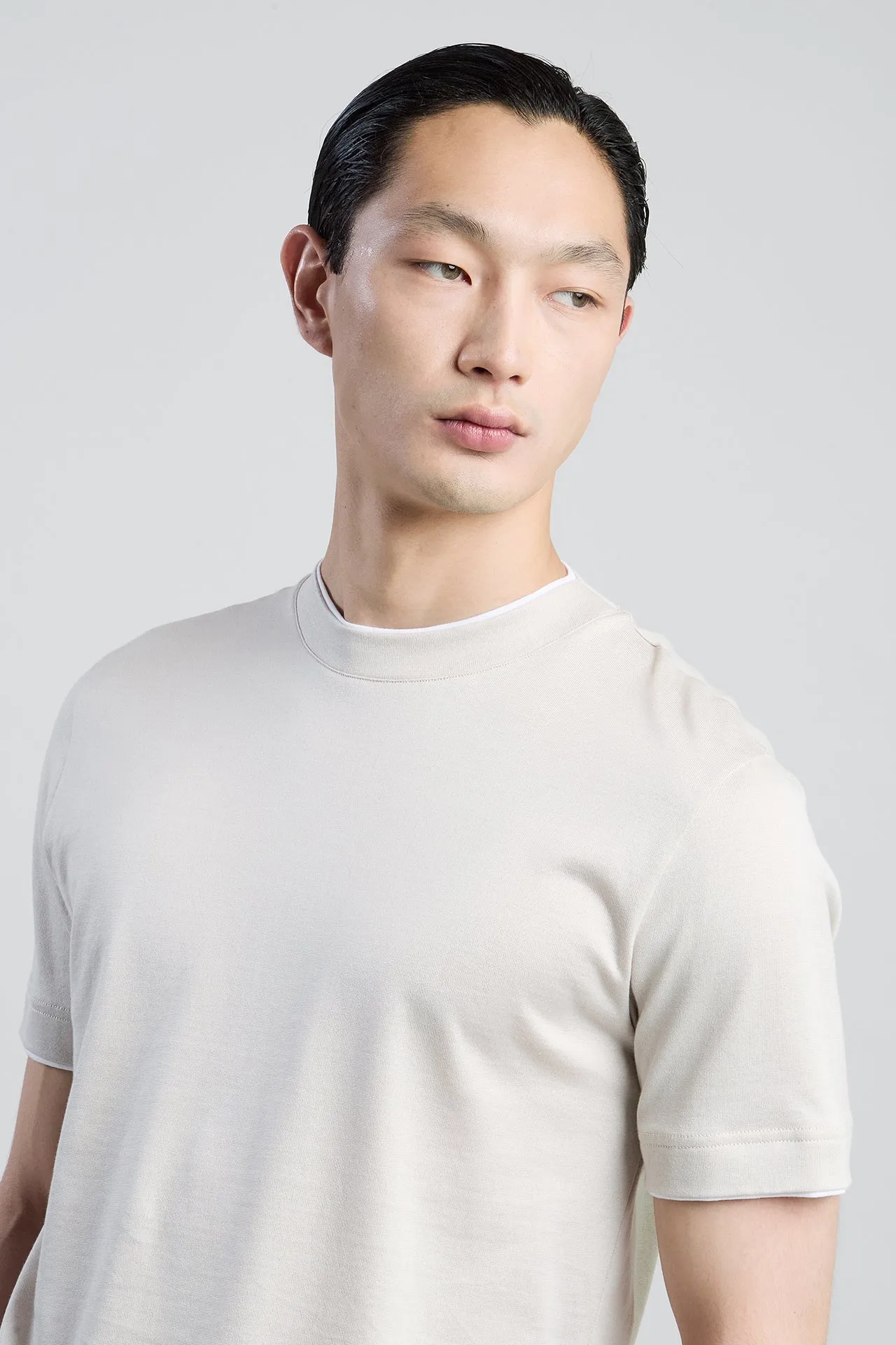 CREW NECK COTTON JERSEY T-SHIRT sold by Eleventy product image thumbnail 4