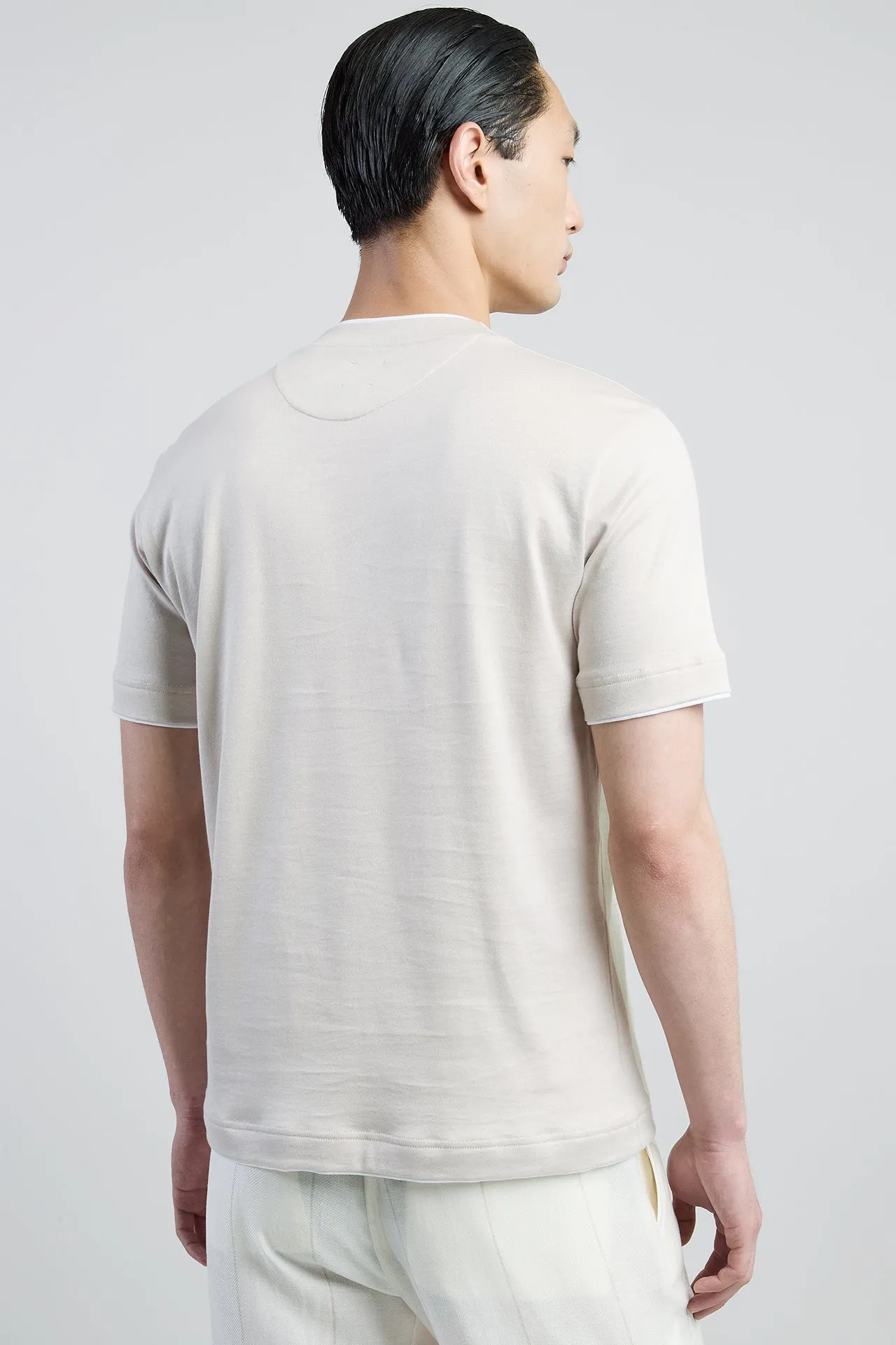 CREW NECK COTTON JERSEY T-SHIRT sold by Eleventy product image thumbnail 3