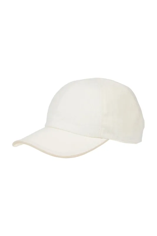 Linen, Cotton and Suede Baseball Cap with Jersey Lining | Eleventy made by Eleventy