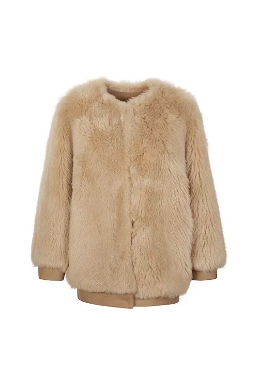 SHEARLING BOMBER JACKET SHEARLING + WOOL sold by Eleventy