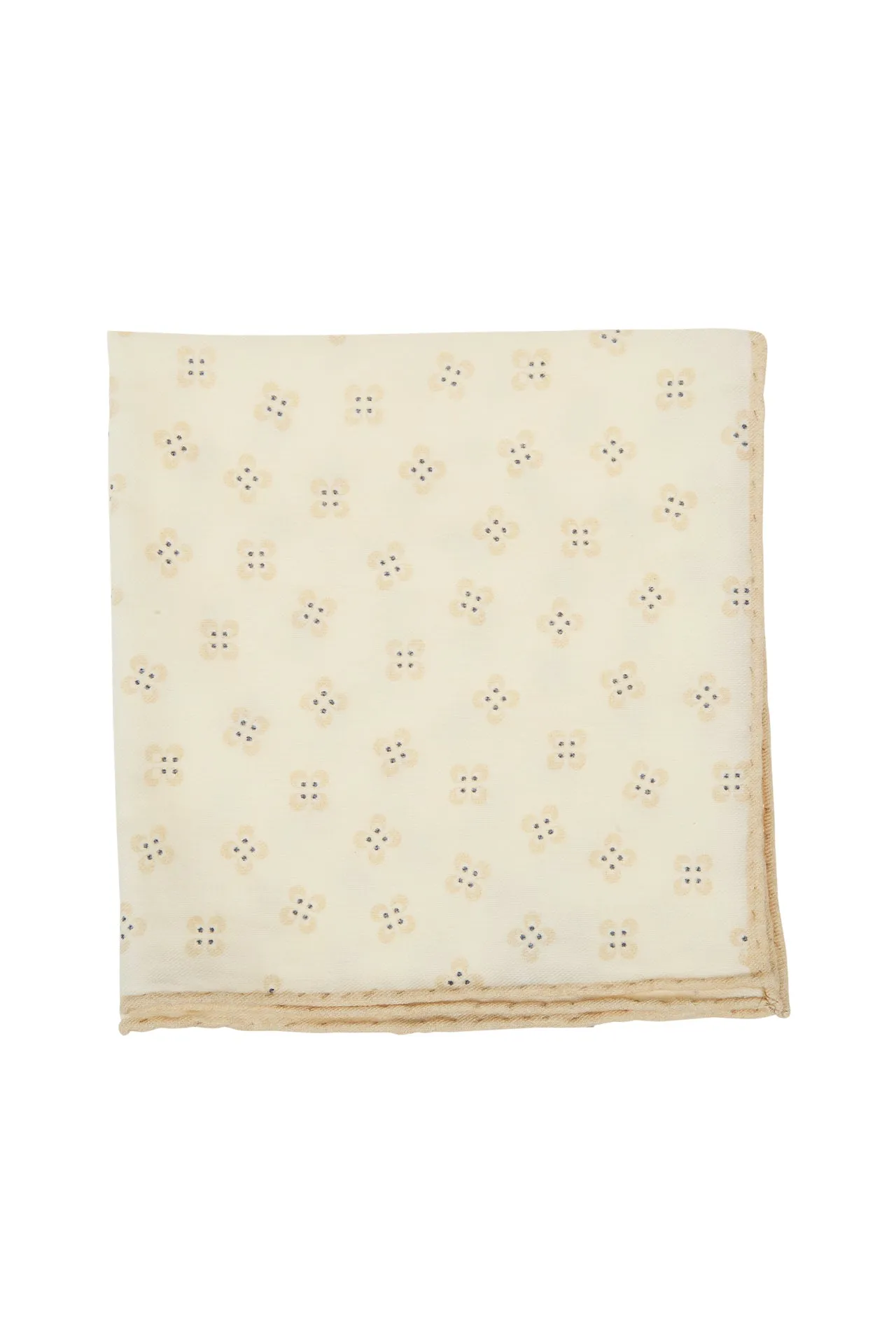 Wool and Cotton Pocket Square with Foliage Pattern | Eleventy sold by Eleventy