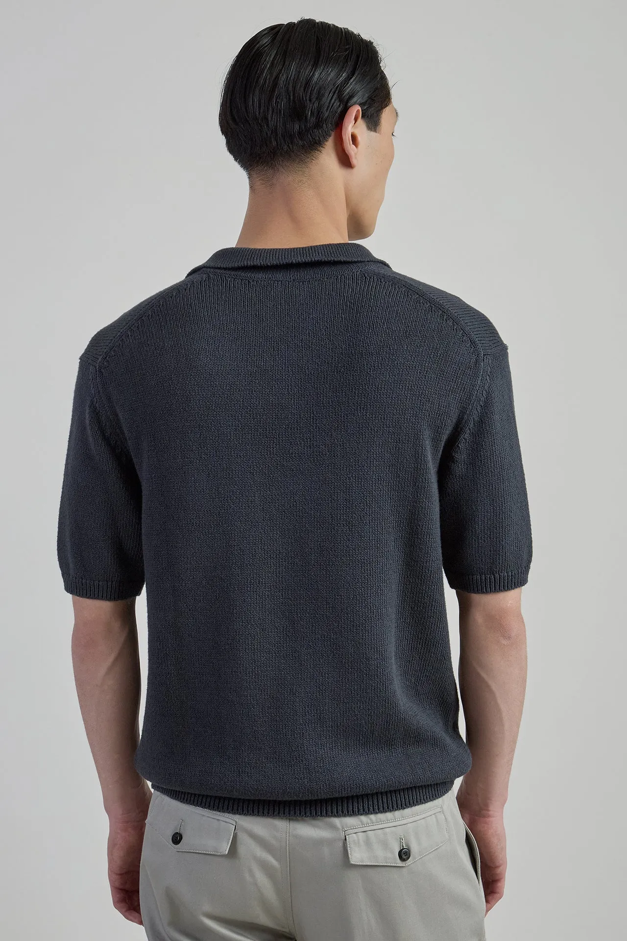 COTTON SILK KNITTED POLO sold by Eleventy product image thumbnail 3