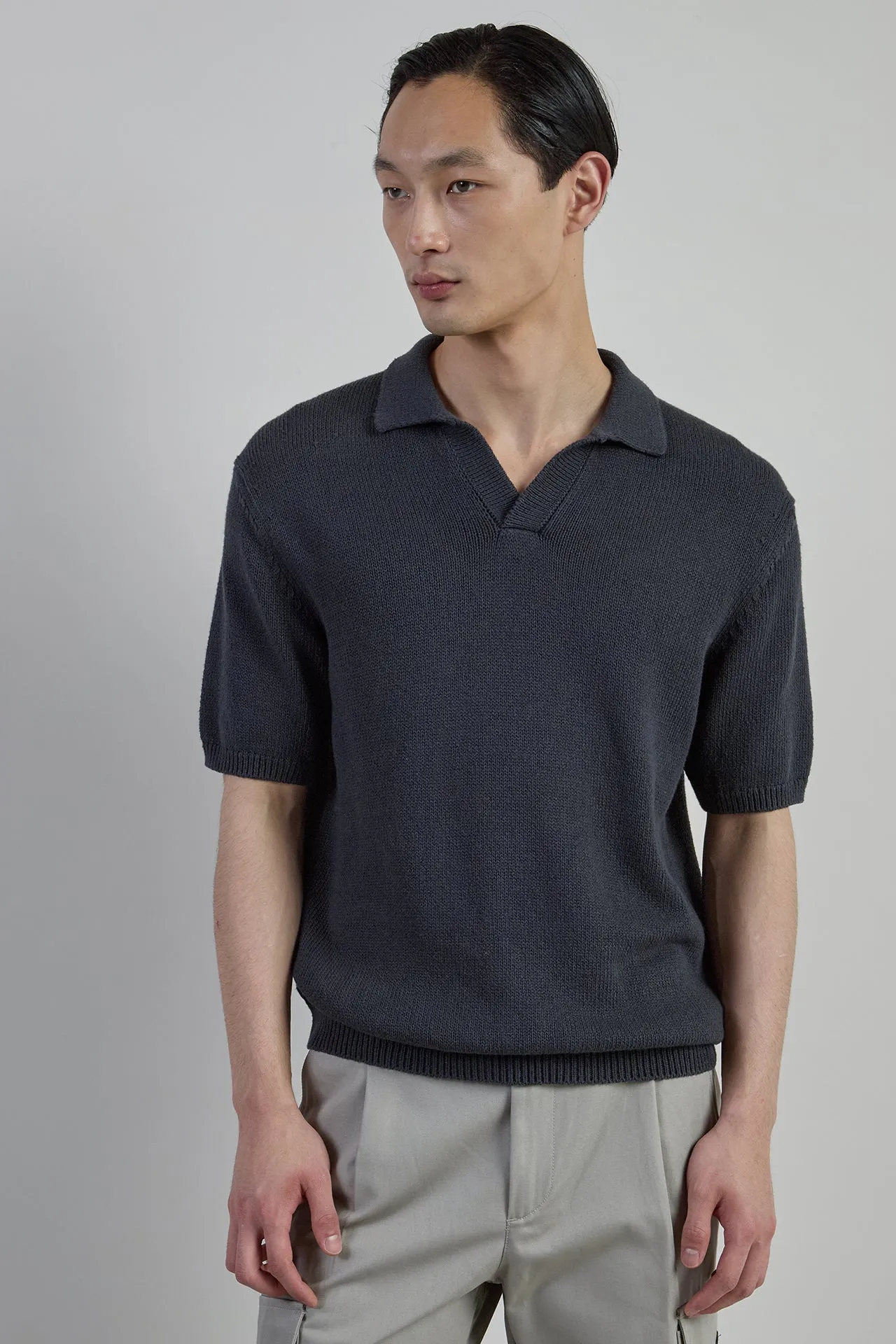 COTTON SILK KNITTED POLO sold by Eleventy product image thumbnail 2