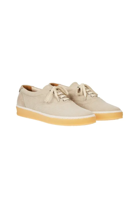 Men's Cotton Canvas and Suede Calfskin Sneakers | Eleventy made by Eleventy