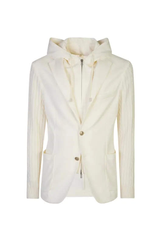 COTTON LINEN BIB JACKET sold by Eleventy