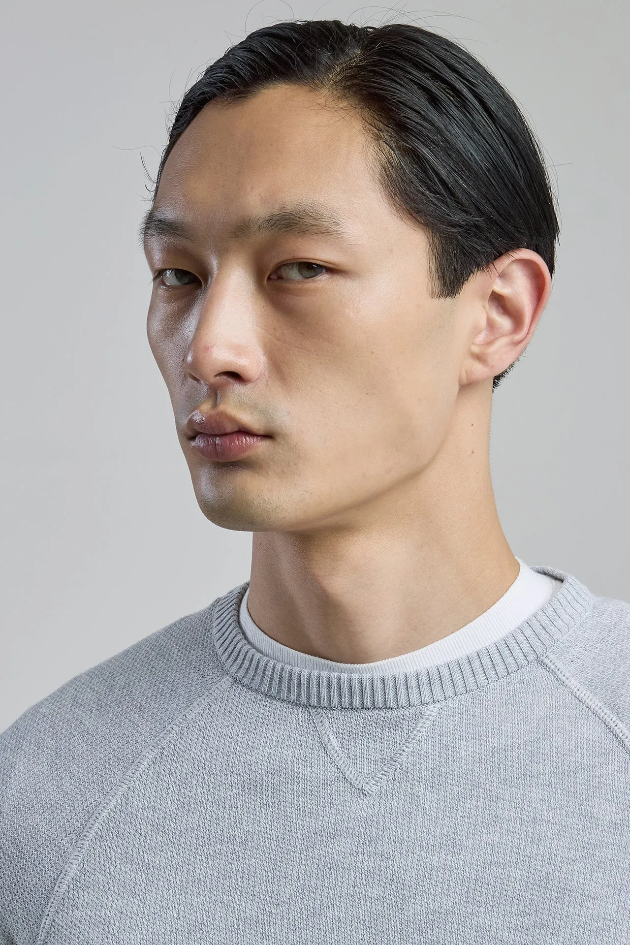 Men's Honeycomb Cotton Crew Neck Sweater Gauge 14 | Eleventy sold by Eleventy product image thumbnail 4