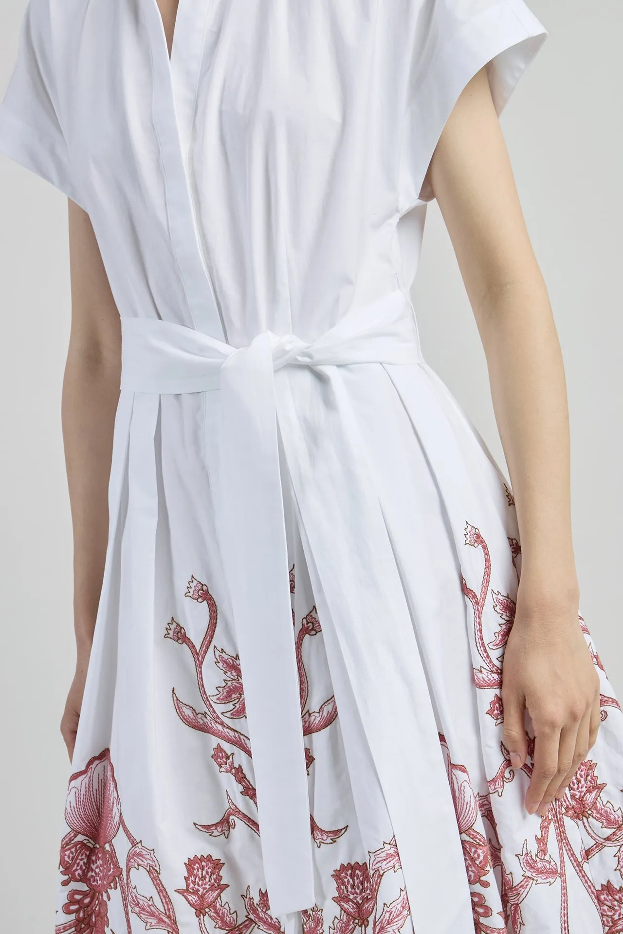 COTTON POPLIN DRESS WITH EMBROIDERY sold by Eleventy product image thumbnail 5