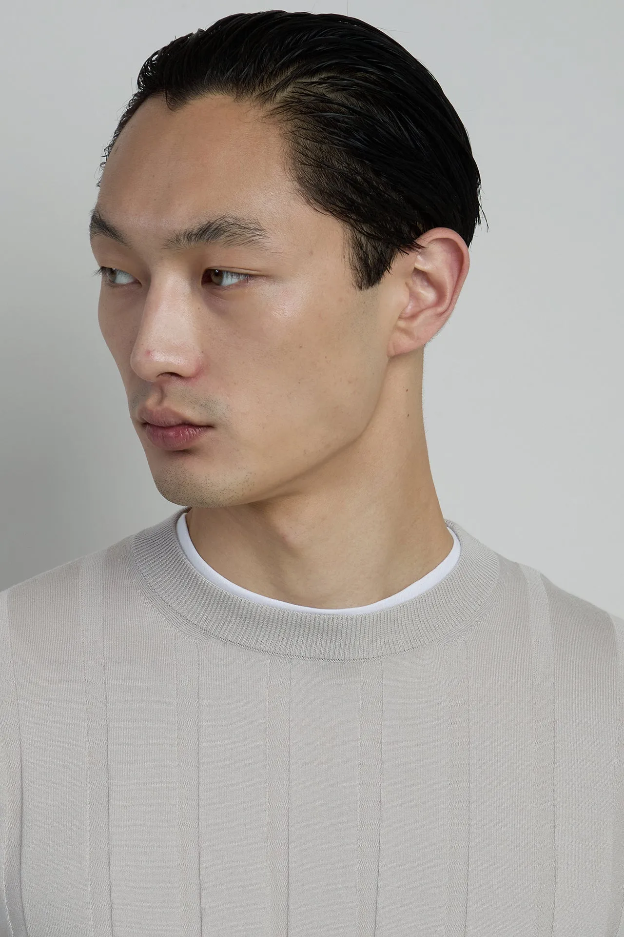 Men's Cotton Silk and Cashmere Crew Neck Sweater | Eleventy sold by Eleventy product image thumbnail 5