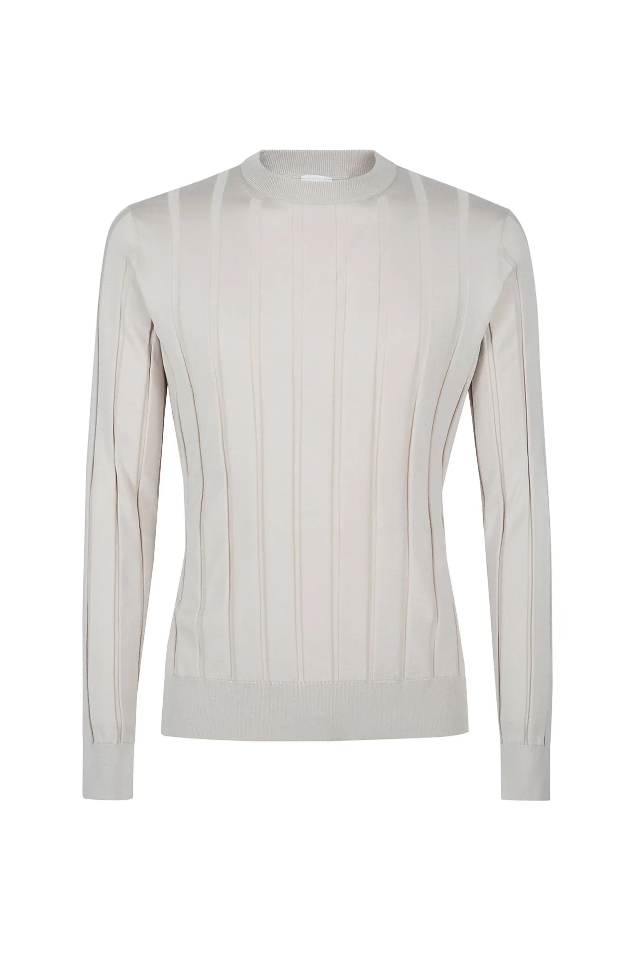 Men's Cotton Silk and Cashmere Crew Neck Sweater | Eleventy sold by Eleventy