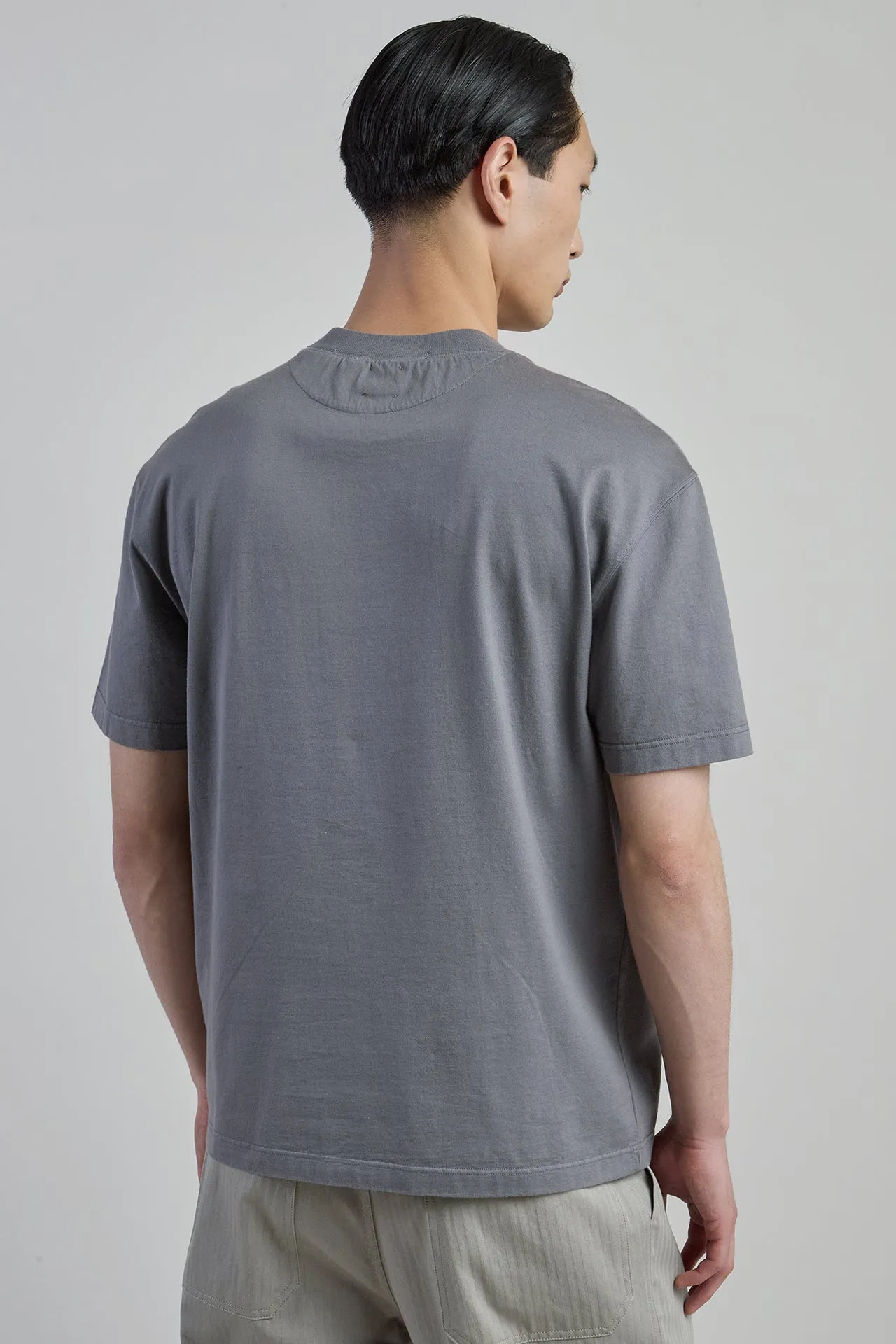 Men's Crew Neck Cotton T-Shirt with Eleventy Club Print | Eleventy sold by Eleventy product image thumbnail 3