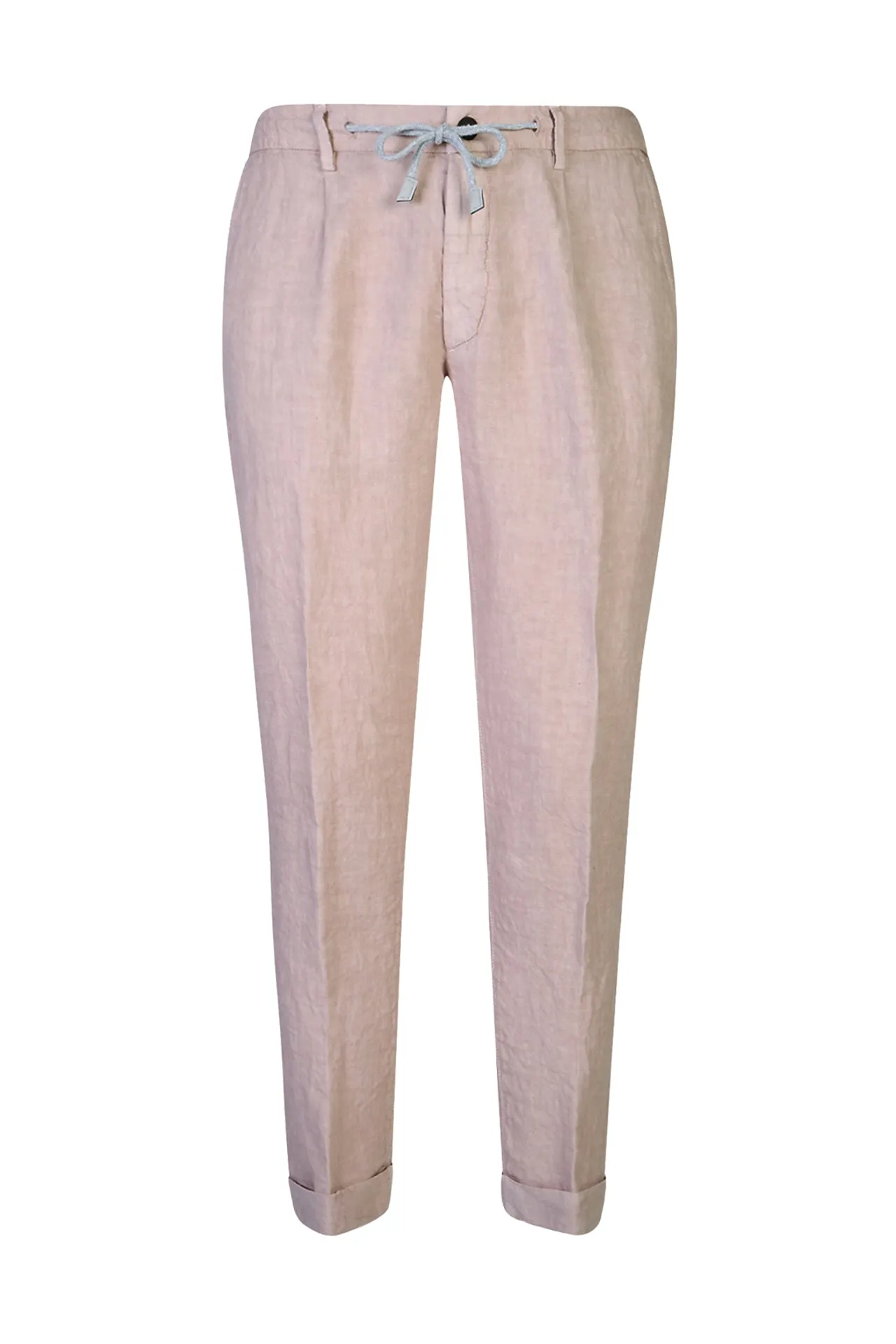 Men's Slim Fit Garment-Dyed Linen Jogger Trousers | Eleventy sold by Eleventy
