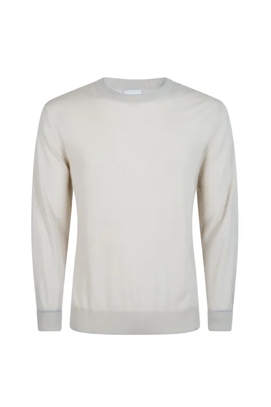 CREW NECK SWEATER 14 MICRON WOOL sold by Eleventy