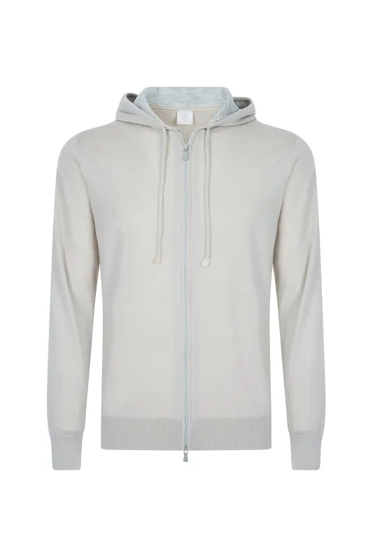 FULL ZIP MERINO SILK SWEATER sold by Eleventy