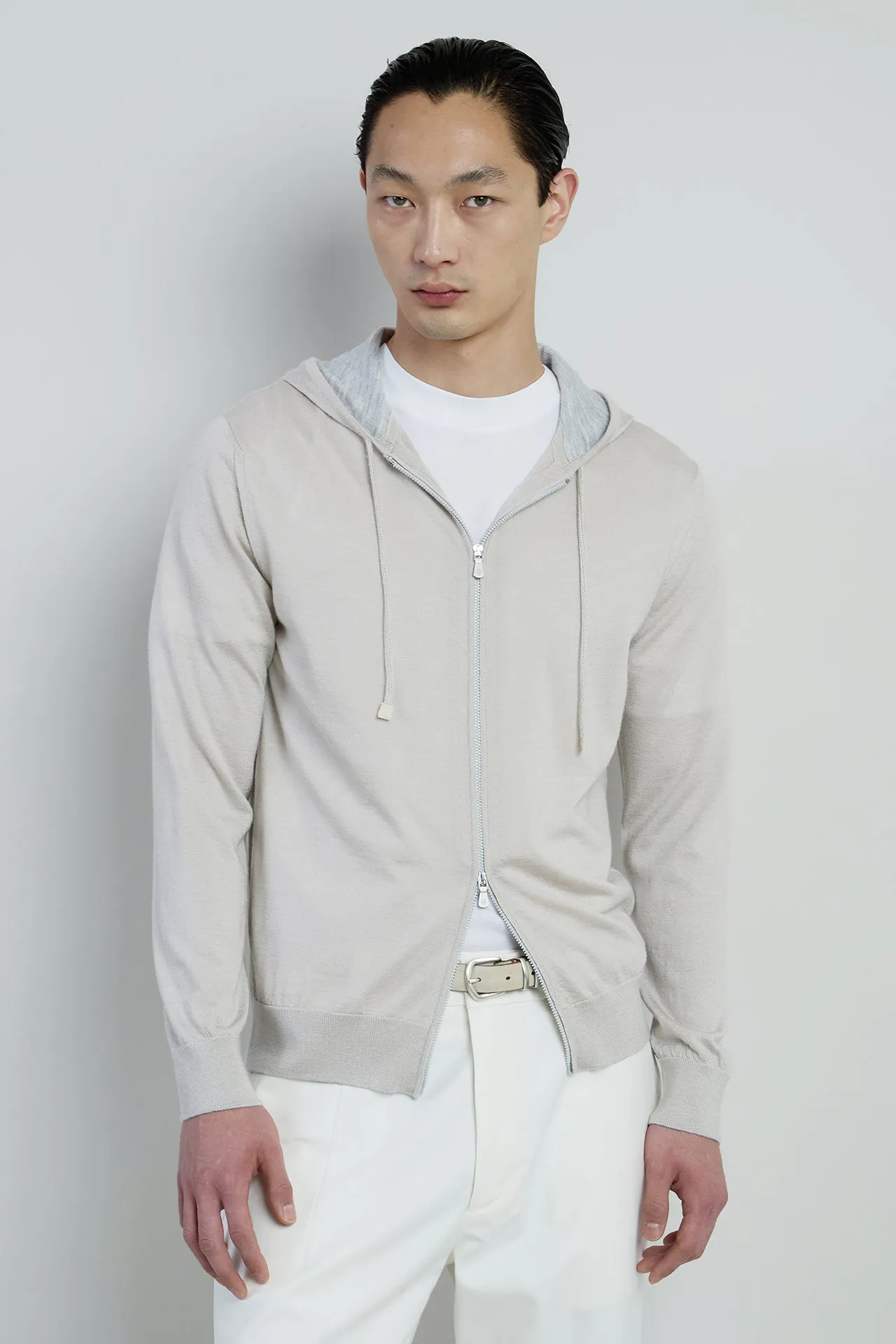 FULL ZIP MERINO SILK SWEATER sold by Eleventy product image thumbnail 2