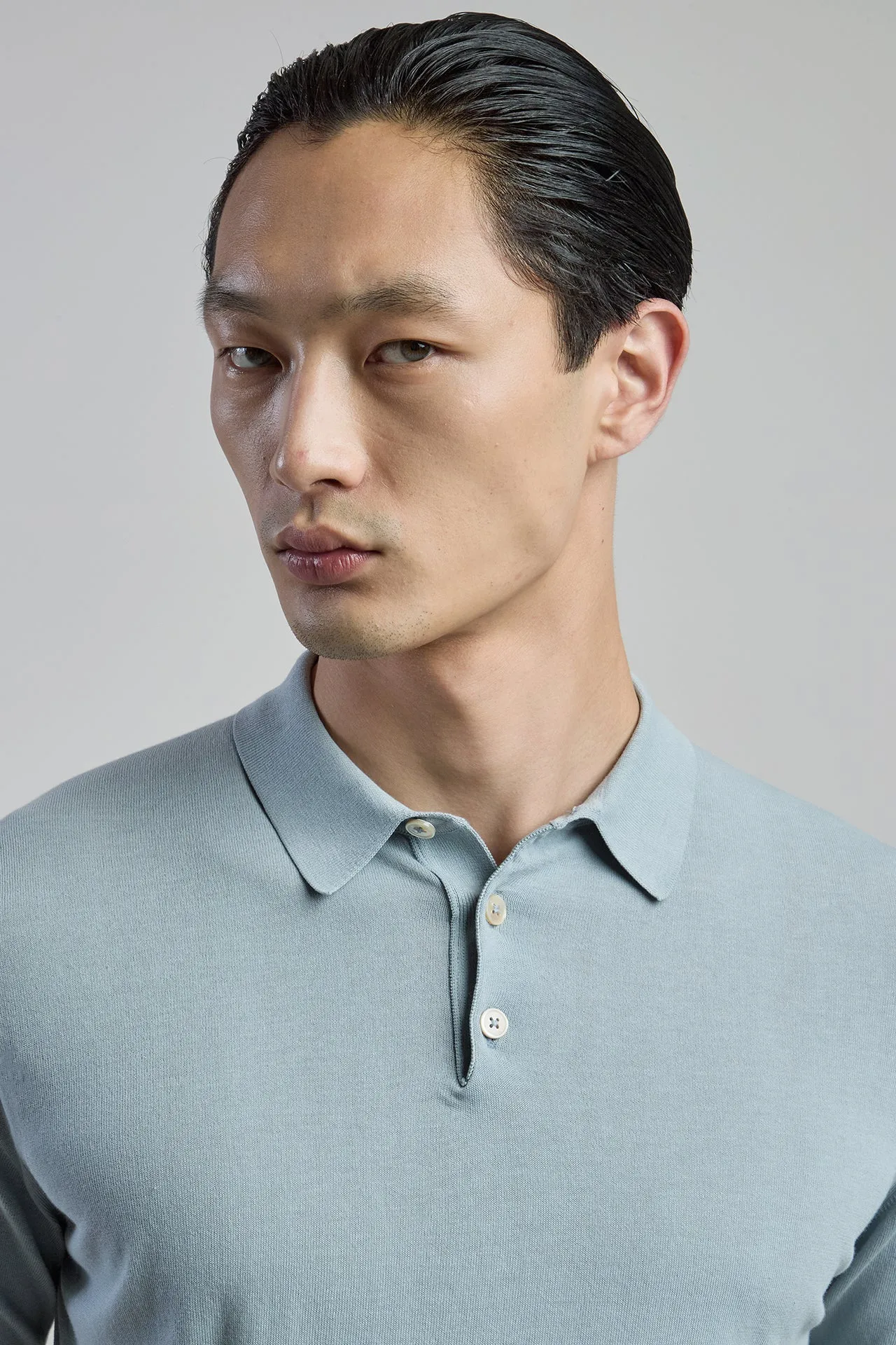 Men's Crepe Cotton Knitted Polo Shirt | Eleventy sold by Eleventy product image thumbnail 4